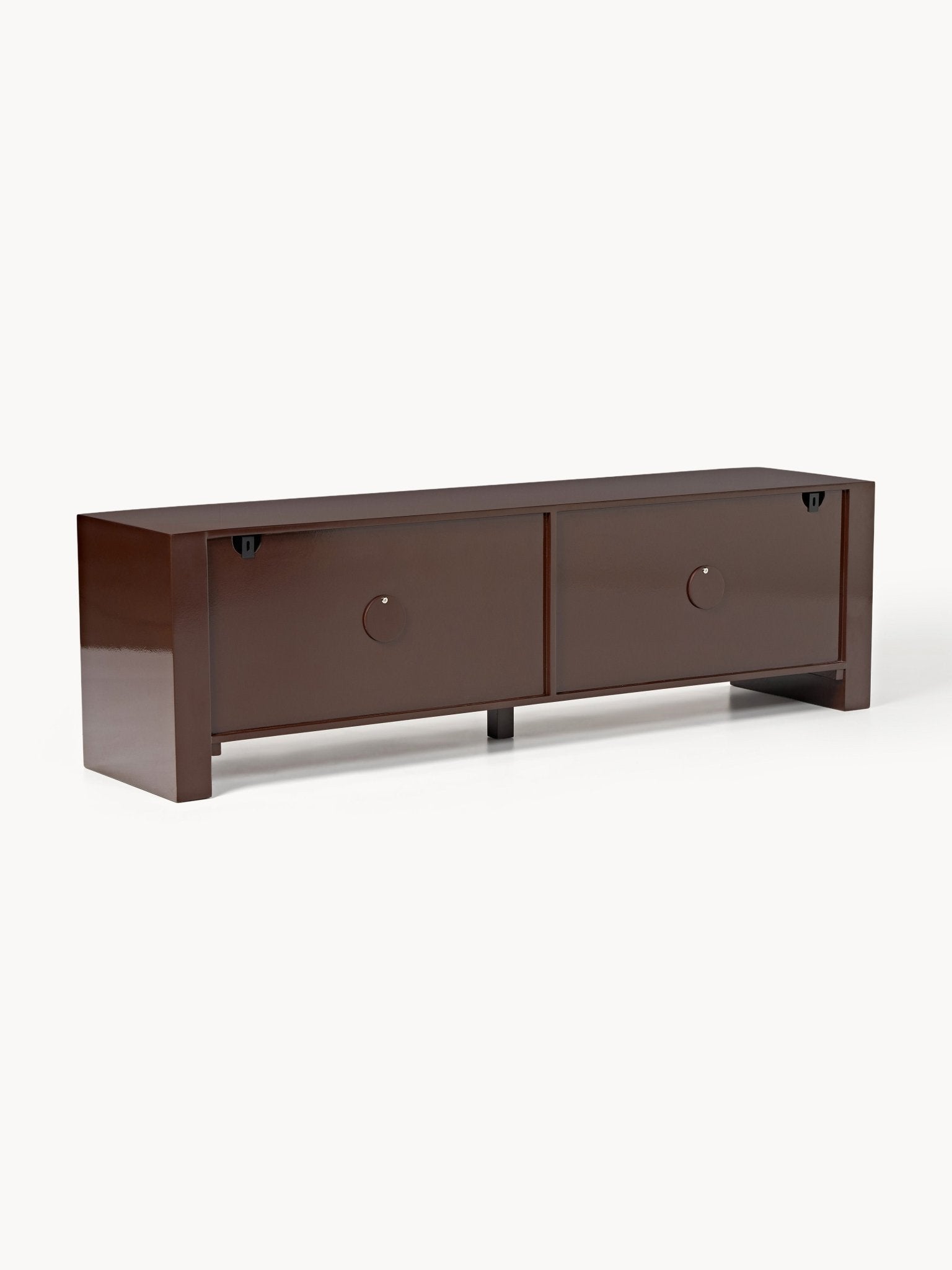 Liv Minimalist TV Ünitesi, Parlak Koyu Kahverengi Lake 170 cm - Velotti