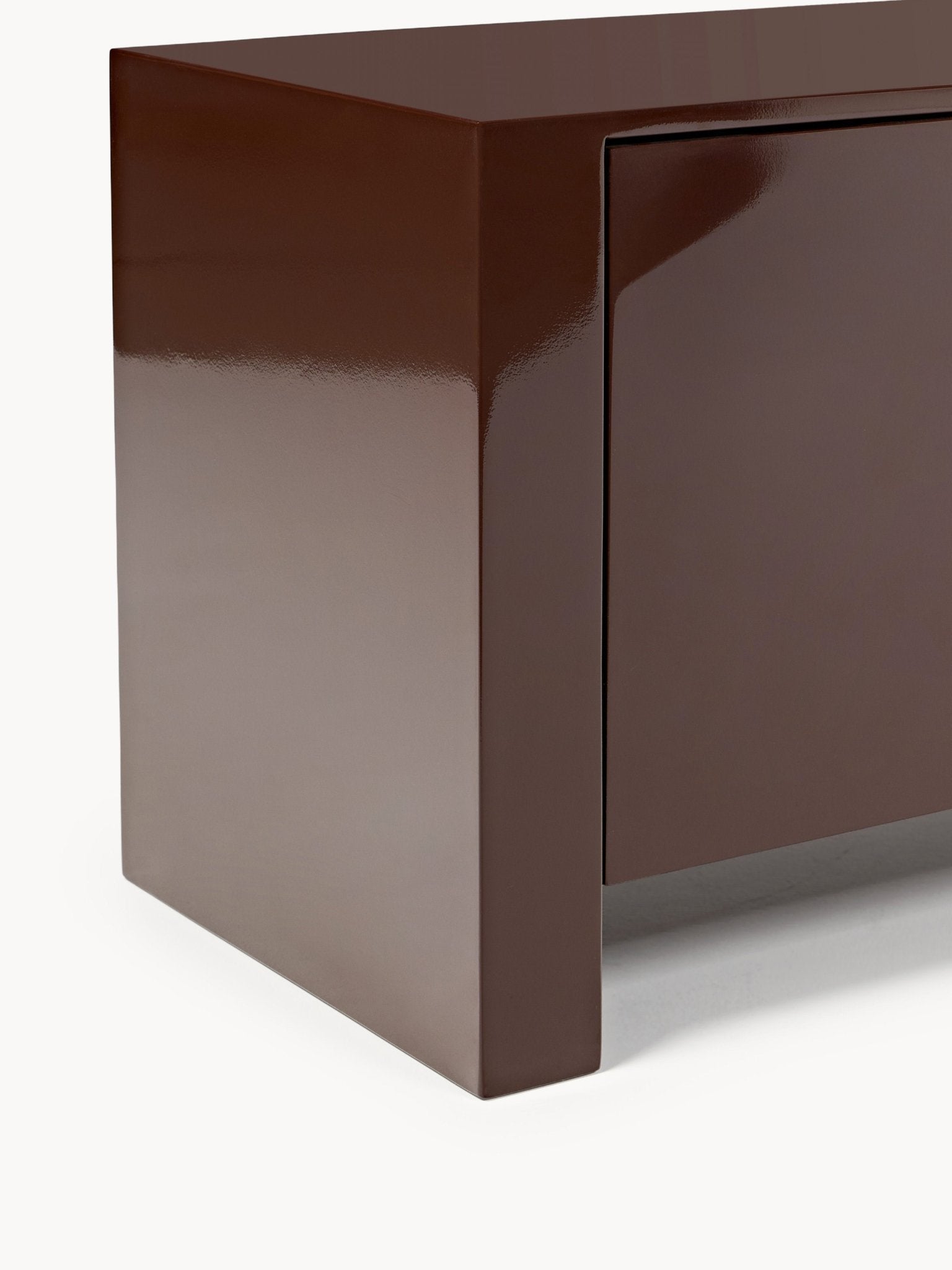 Liv Minimalist TV Ünitesi, Parlak Koyu Kahverengi Lake 170 cm - Velotti