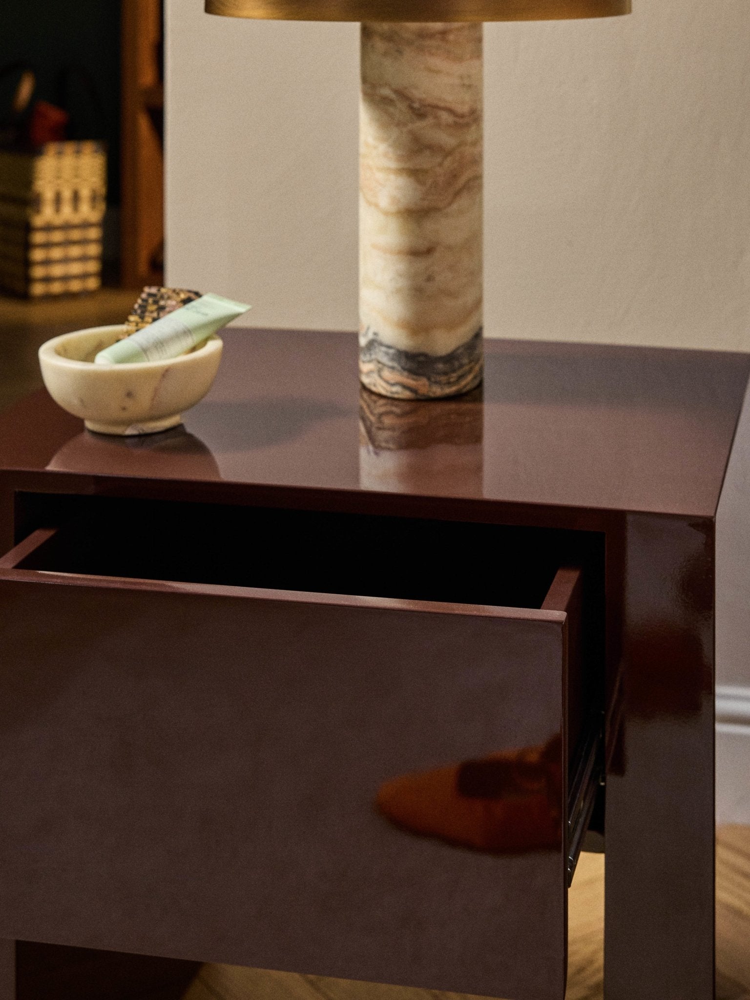 Liv Modern Lake MDF Komodin Koyu Kahverengi - Velotti