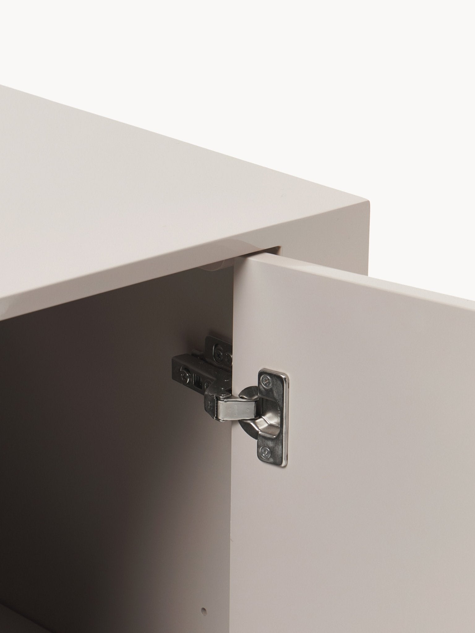 Liv Modern Minimalist Dressoir, Parlak Bej 90 cm - Velotti