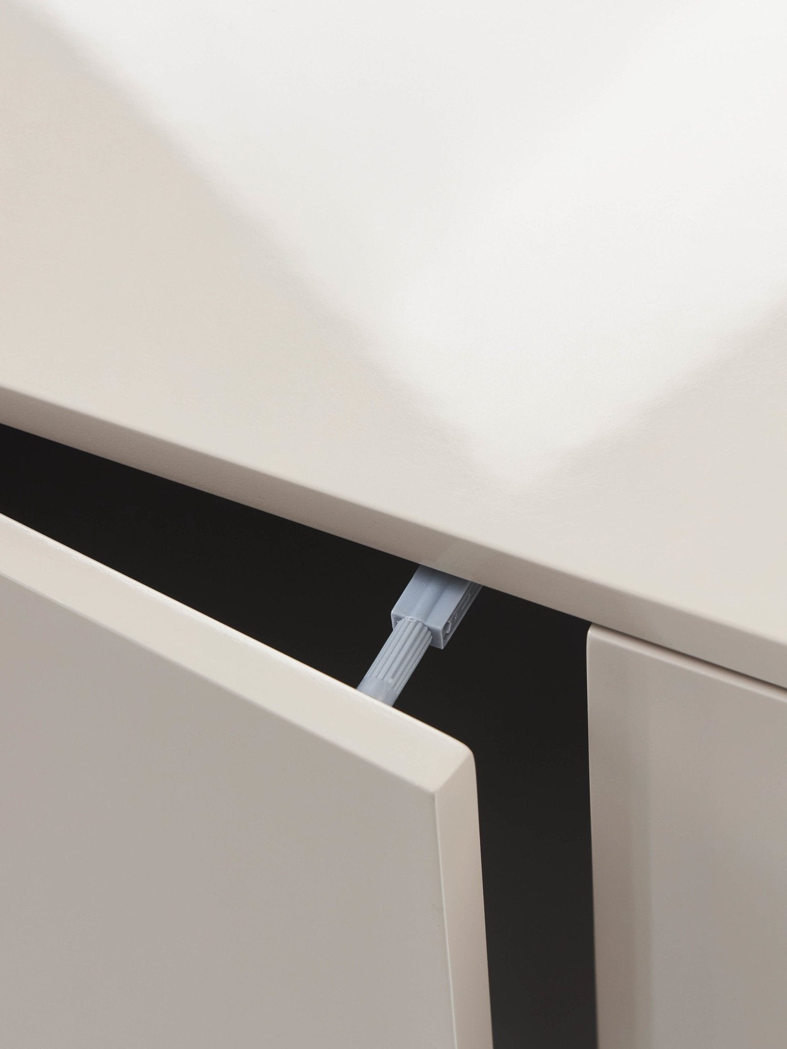 Liv Modern Minimalist Dressoir, Parlak Bej 90 cm - Velotti