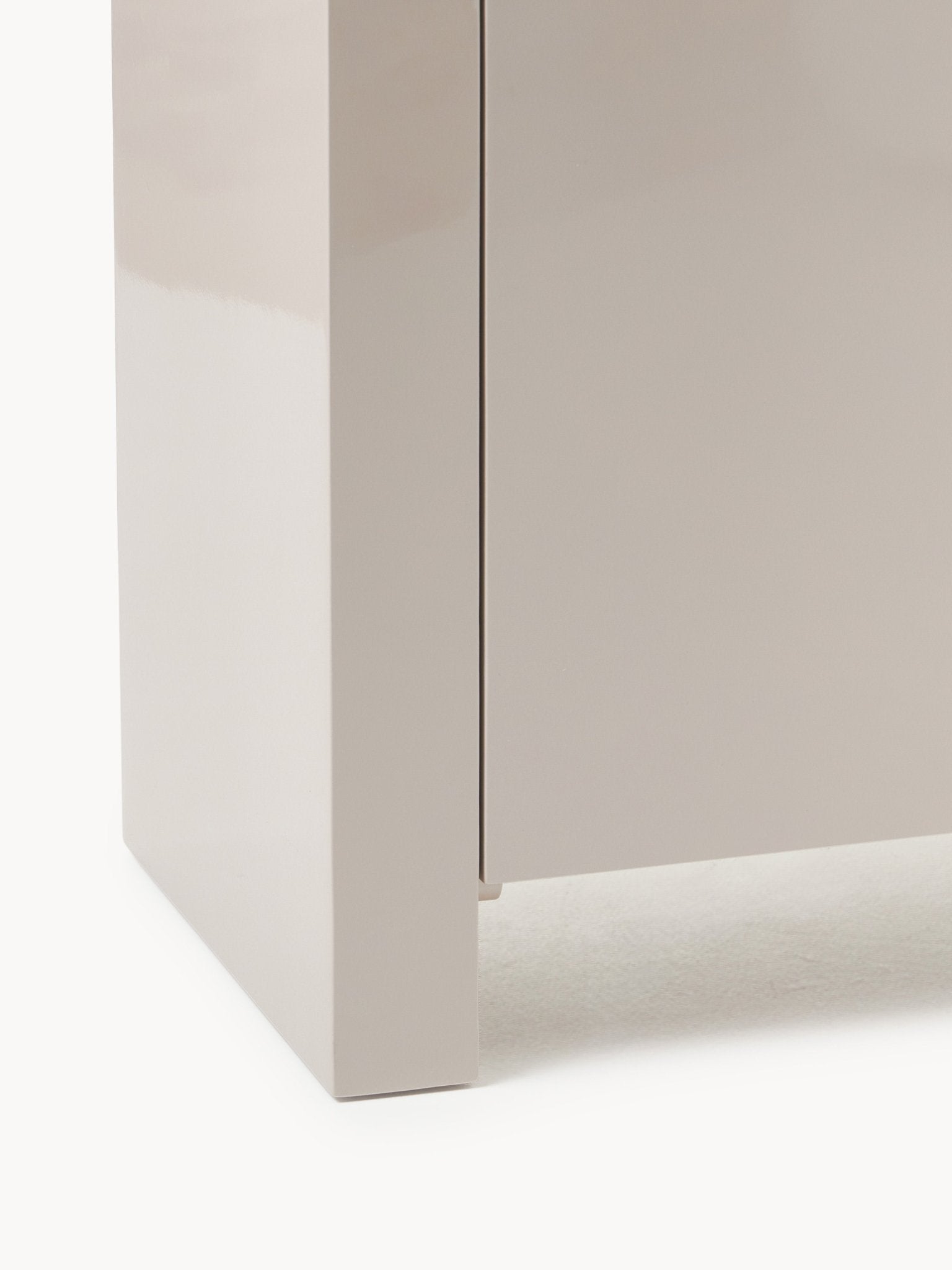 Liv Modern Minimalist Dressoir, Parlak Bej 90 cm - Velotti
