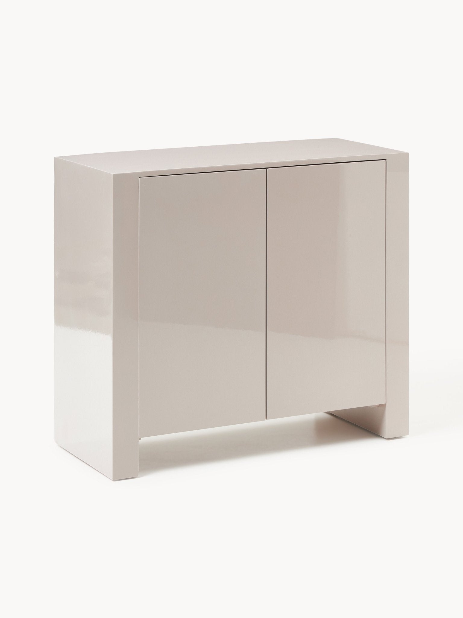 Liv Modern Minimalist Dressoir, Parlak Bej 90 cm - Velotti