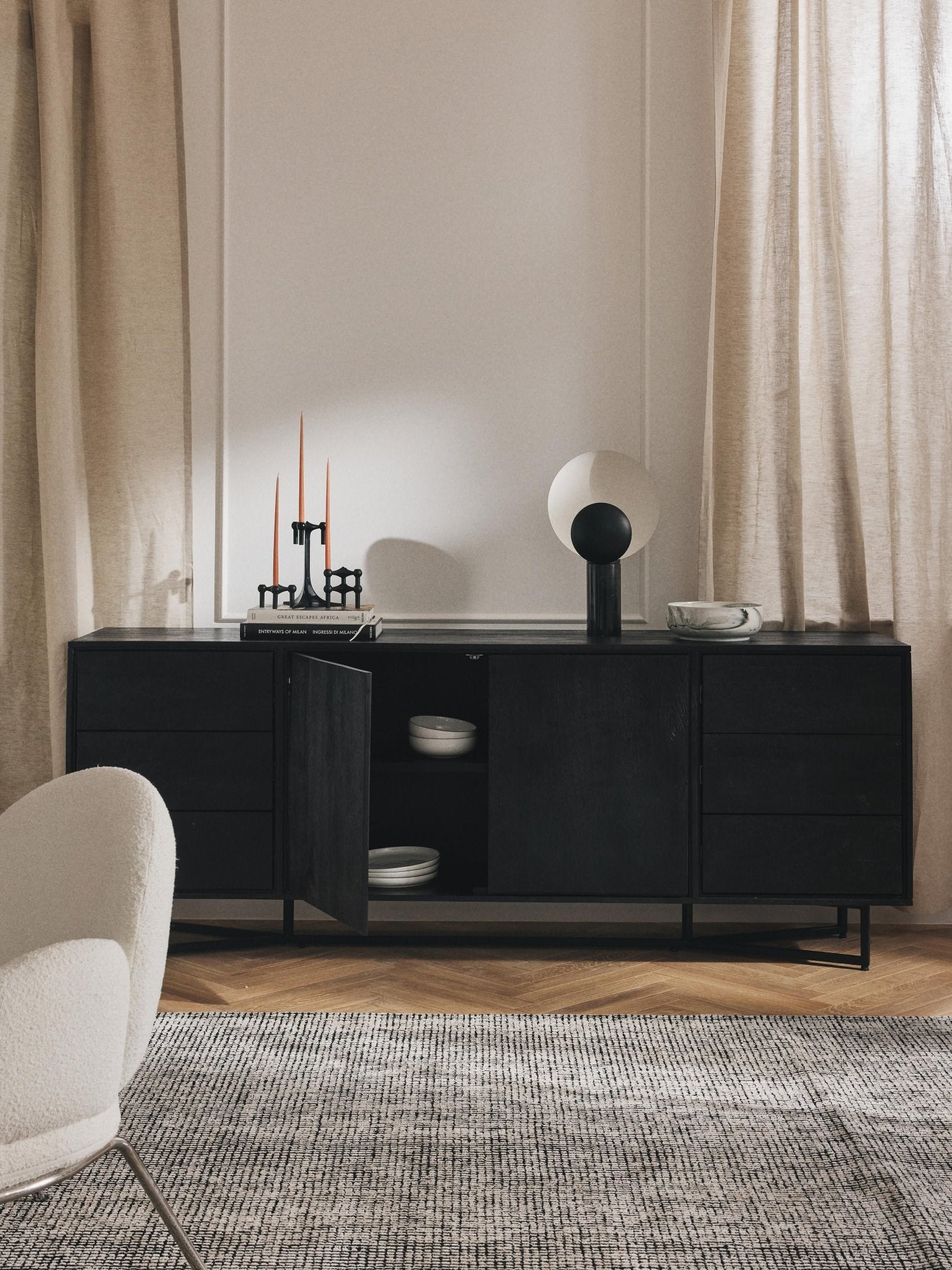 Luca XL Masif Mangohout Dressoir Konsol - Velotti