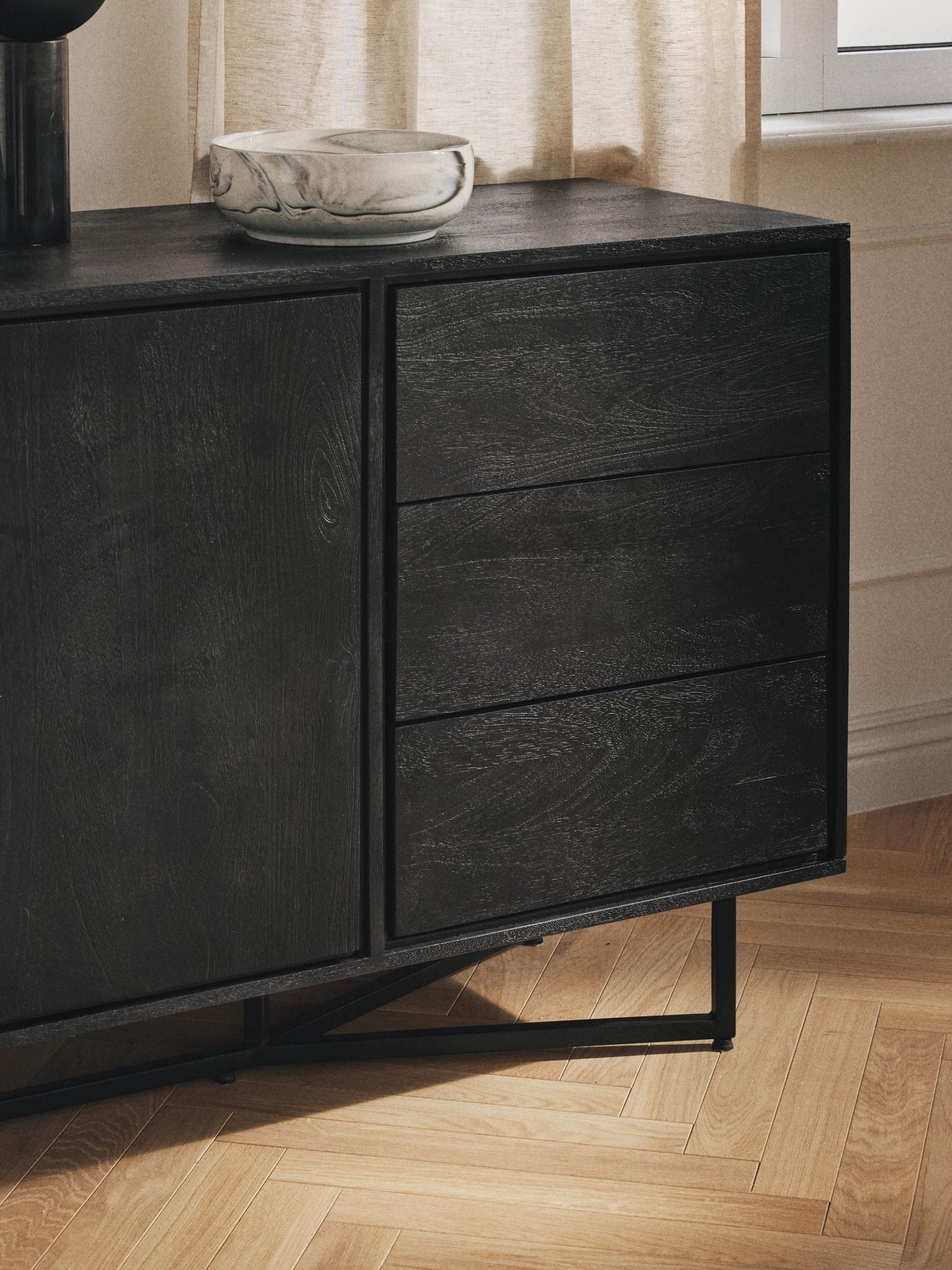 Luca XL Masif Mangohout Dressoir Konsol - Velotti