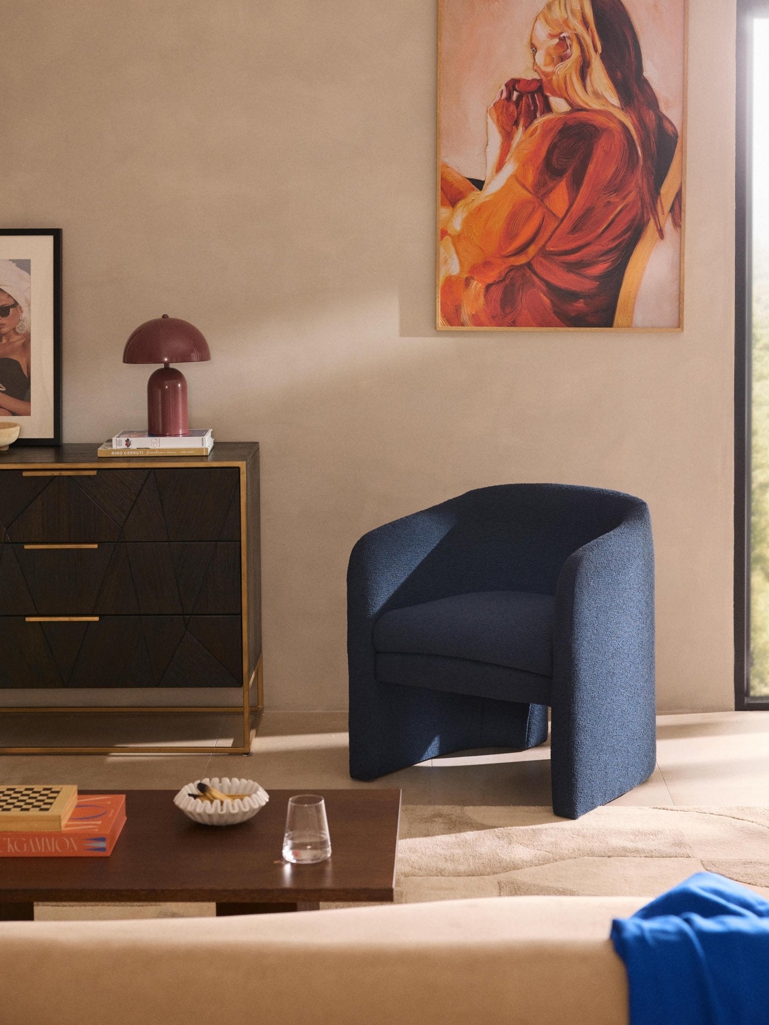 Mairo Bouclé Modern Tasarım Lüks Tekli Lounge Koltuk - Velotti