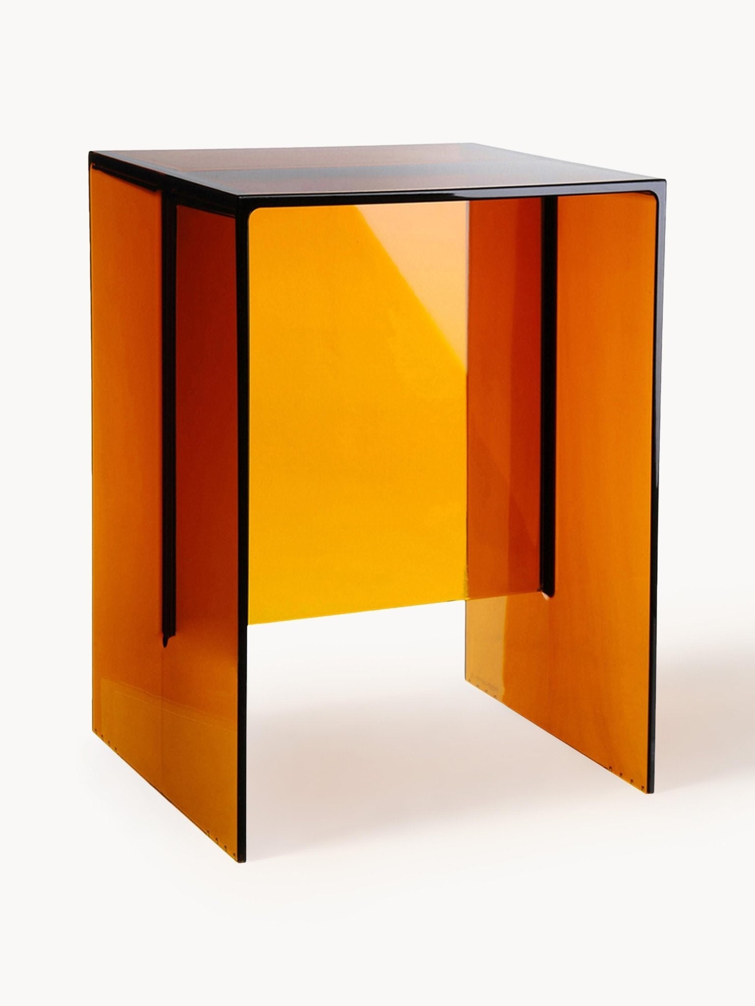 Max-Beam Modern Tasarım Yan Sehpa Şeffaf Turuncu 33 cm - Velotti