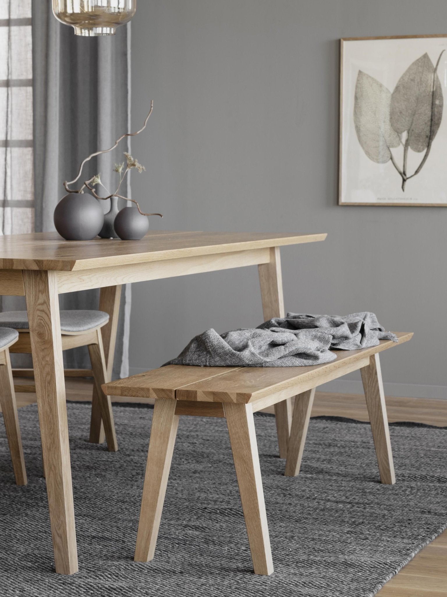 Melfort Masif Meşe Kaplama Oturma Bankı 144 cm - Velotti