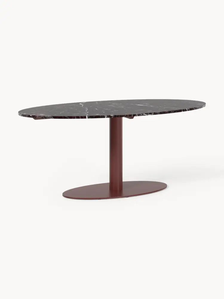 Miley Oval Mermer Yemek Masası 180 x 90 cm - Velotti