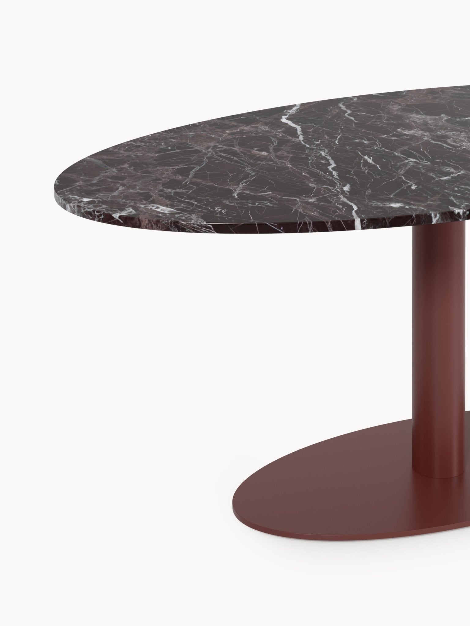 Miley Oval Mermer Yemek Masası 180 x 90 cm - Velotti