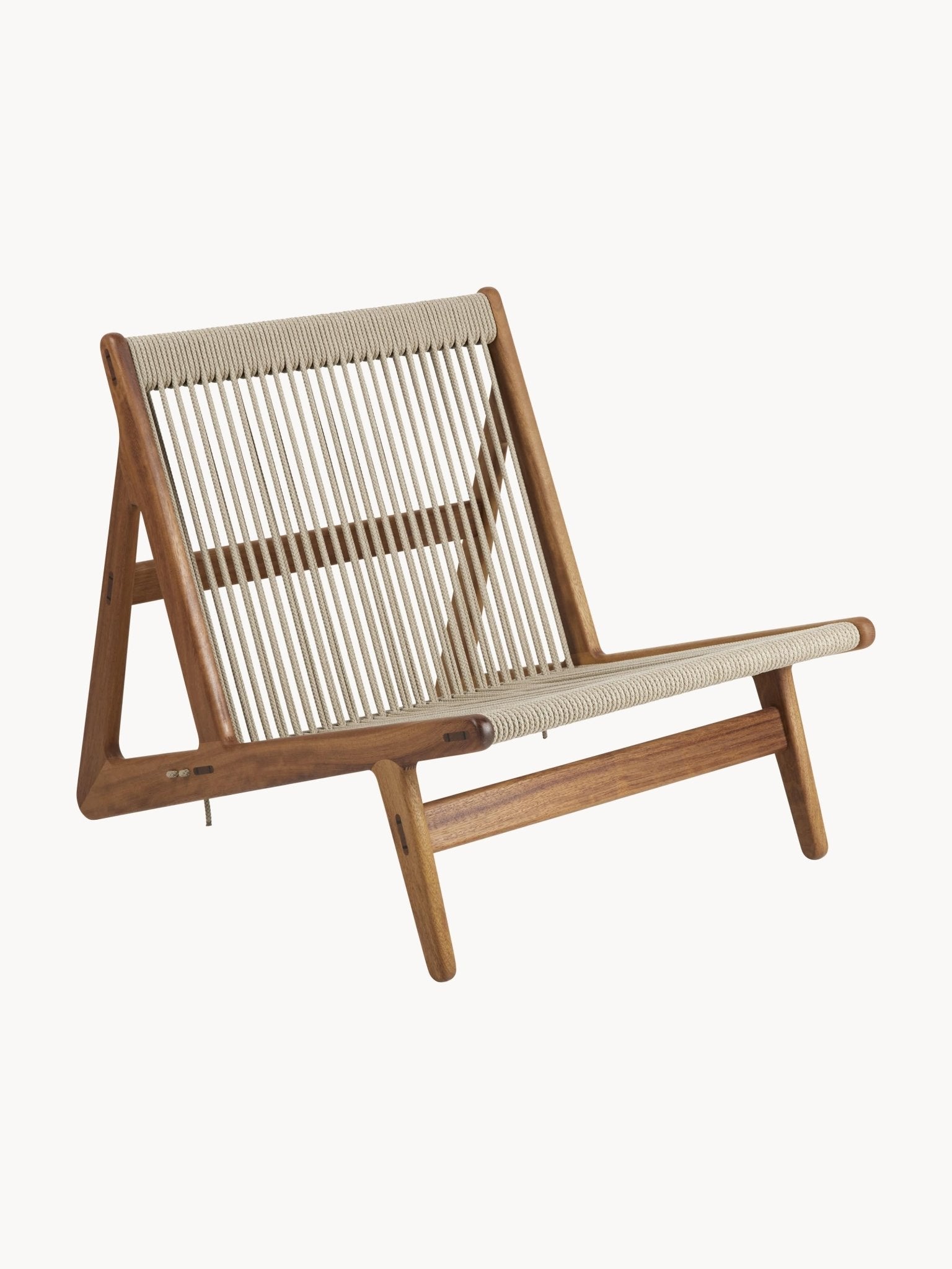 MR01 Initial El Yapımı Iroko Ağacı Bahçe Lounge Sandalyesi - Velotti