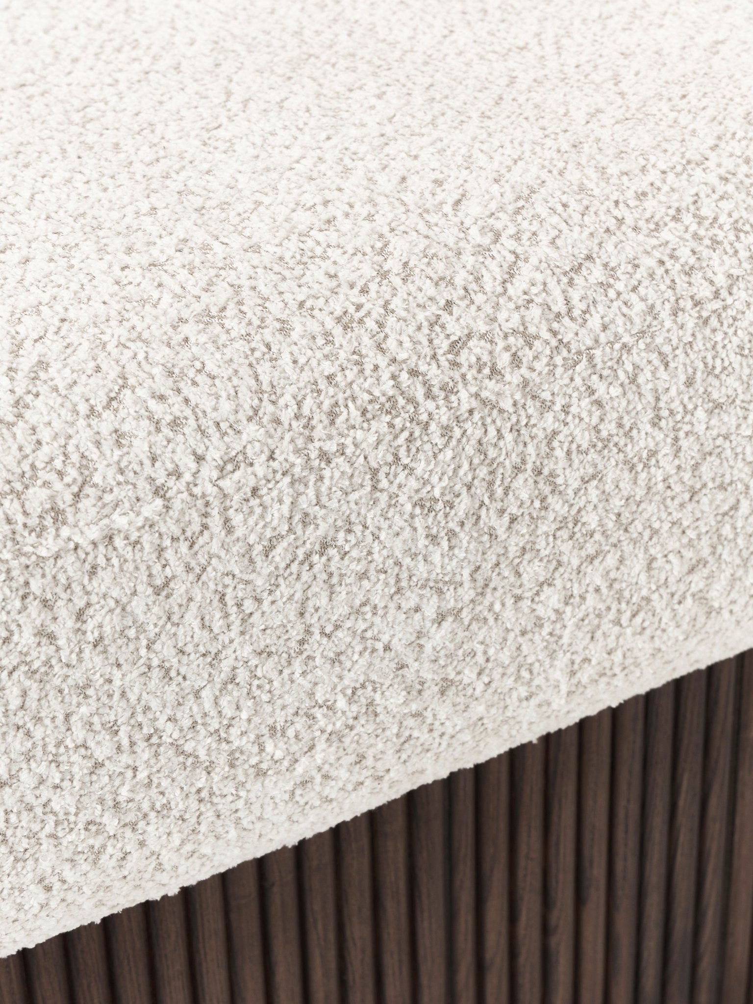 Nala Modern Depolamalı Bank ve Puf Bouclé Kumaş 122cm - Velotti