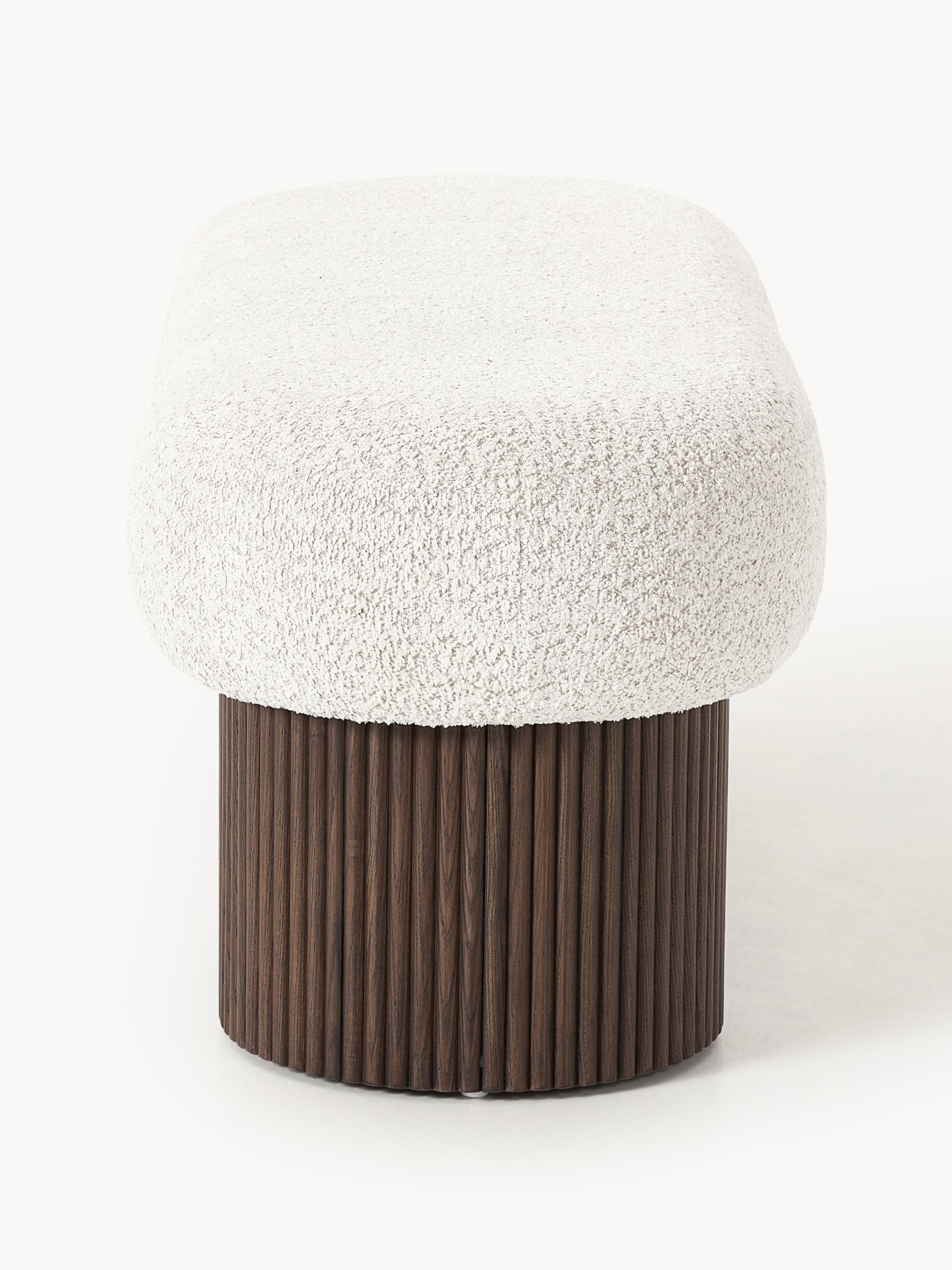 Nala Modern Depolamalı Bank ve Puf Bouclé Kumaş 122cm - Velotti