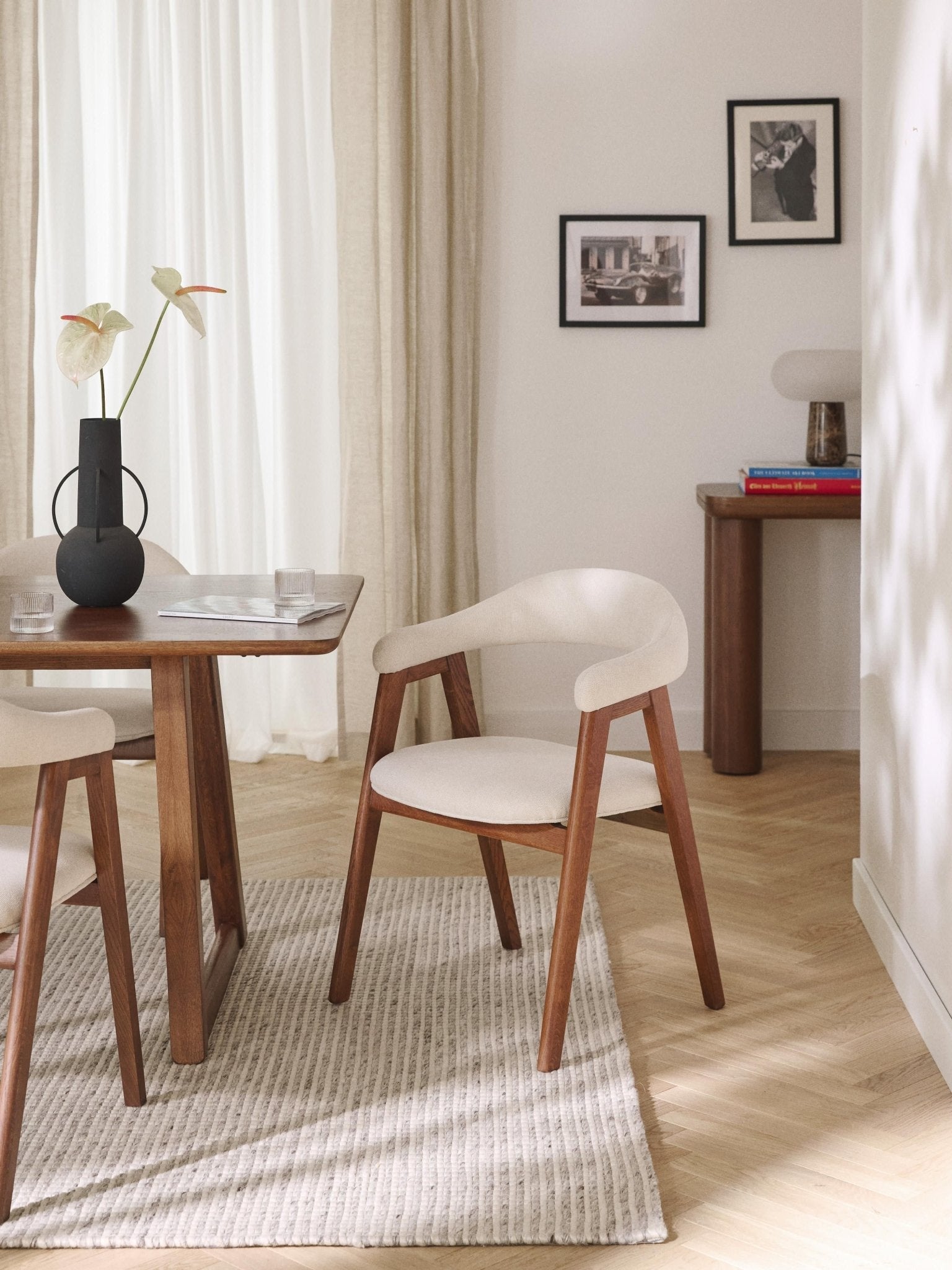 Nik Masif Meşe Yemek Masası 180 cm - Premium Tasarım - Velotti
