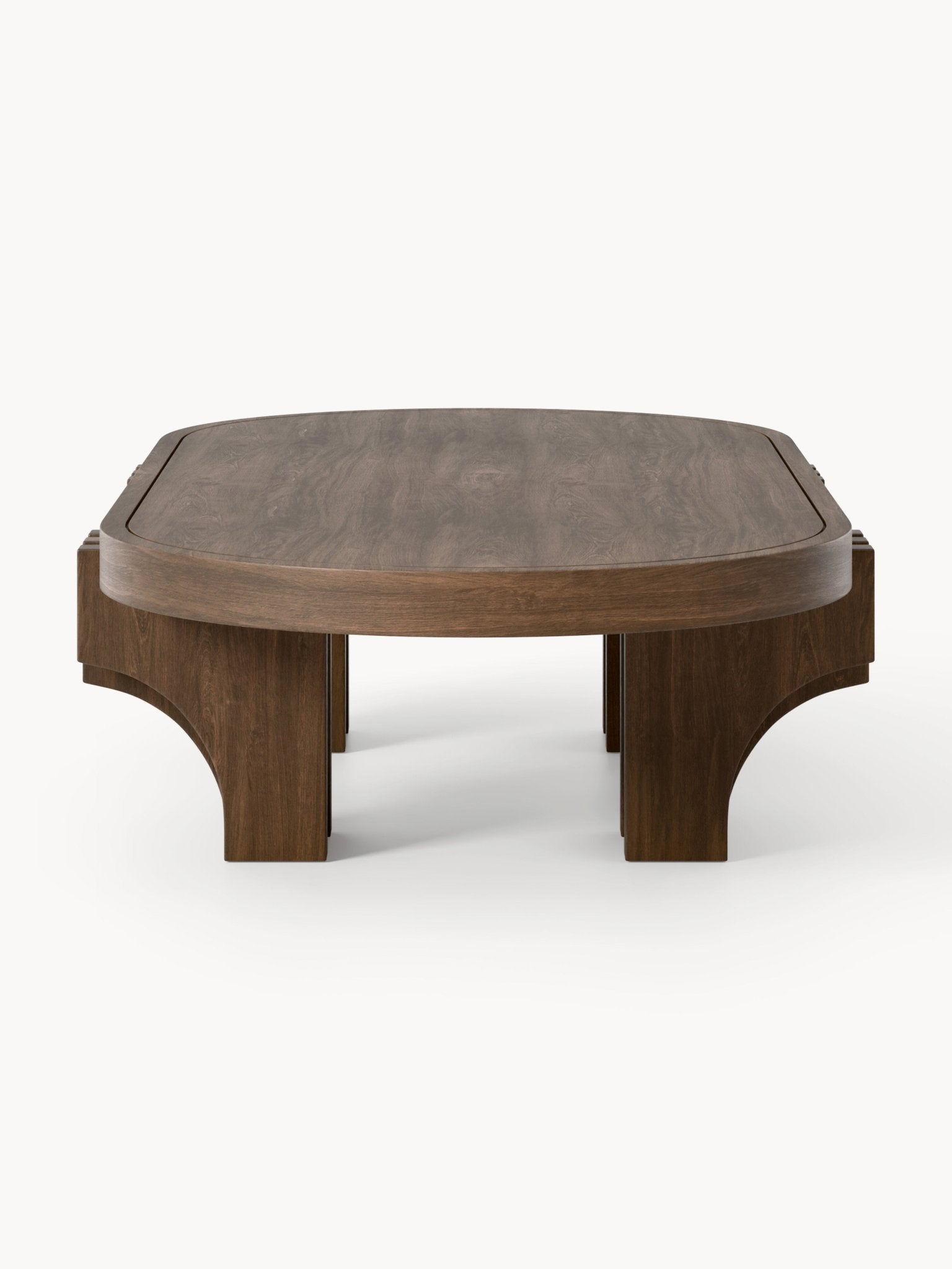Nolan Oval Ahşap Orta Sehpa - Velotti