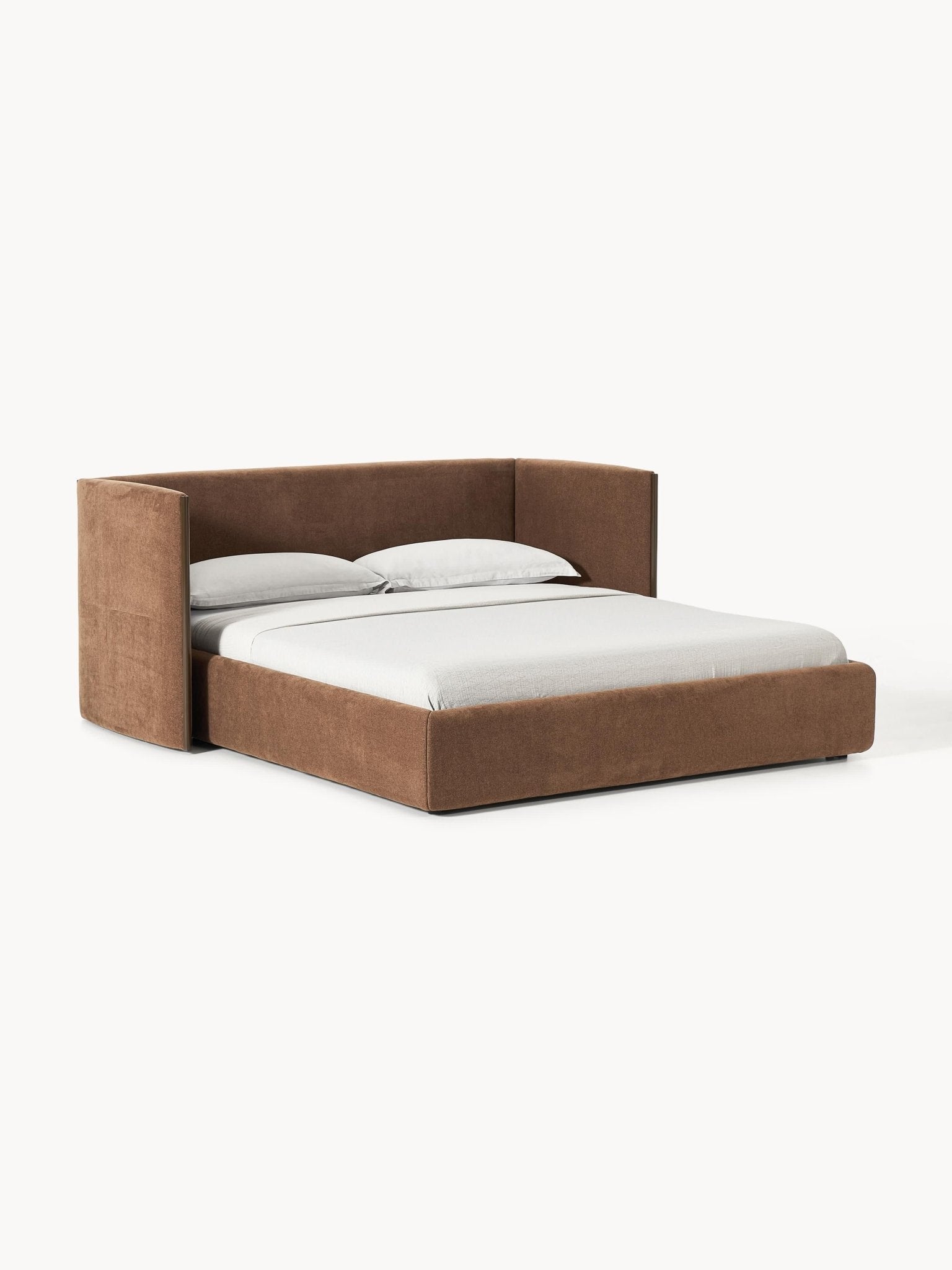 Otis Katlanabilir Başlıklı Kumaş Kaplı Karyola - Velotti