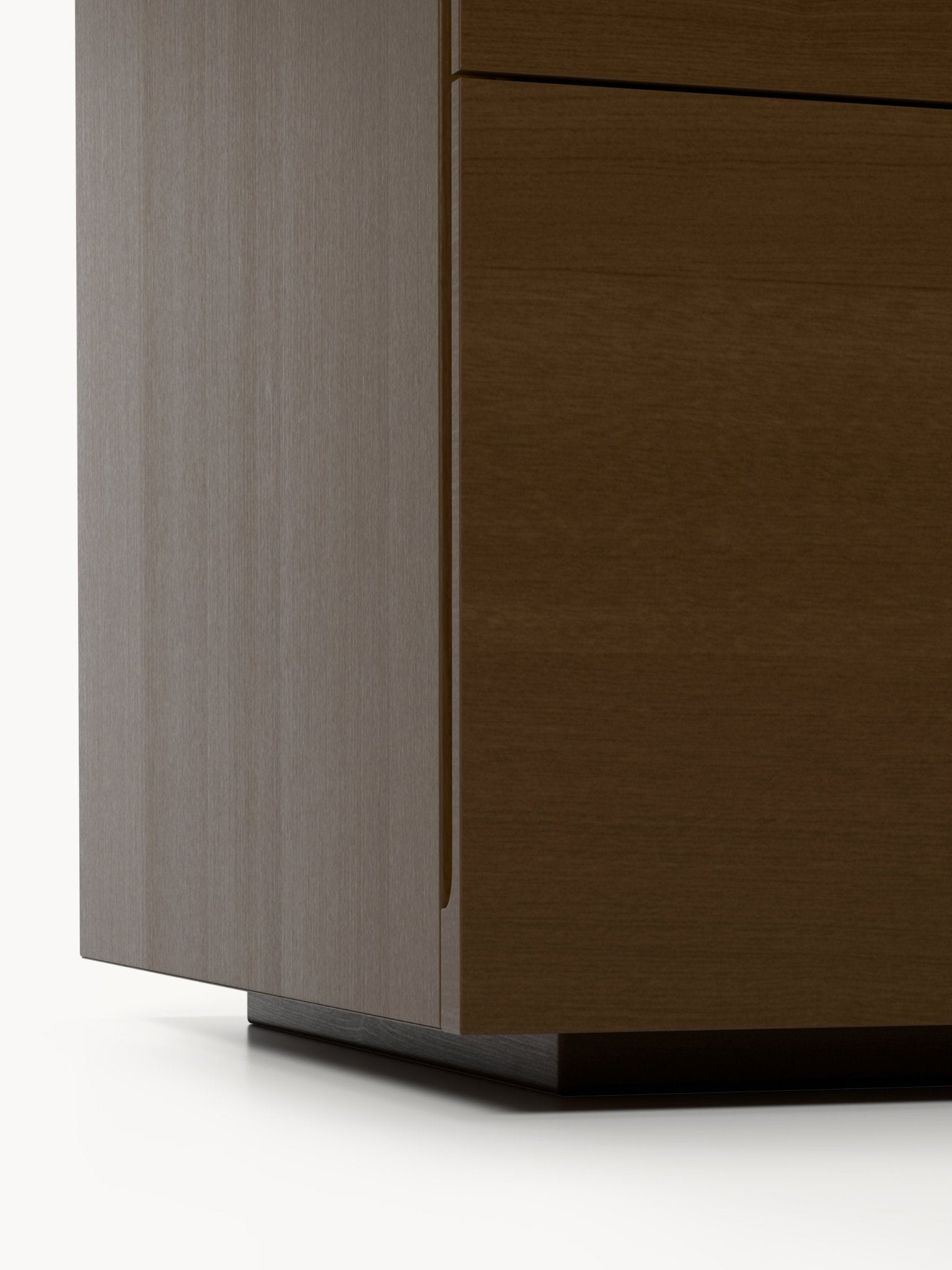 Pino Ahşap Büfe 225 cm Modern Tasarım Koyu ve Açık Ahşap - Velotti