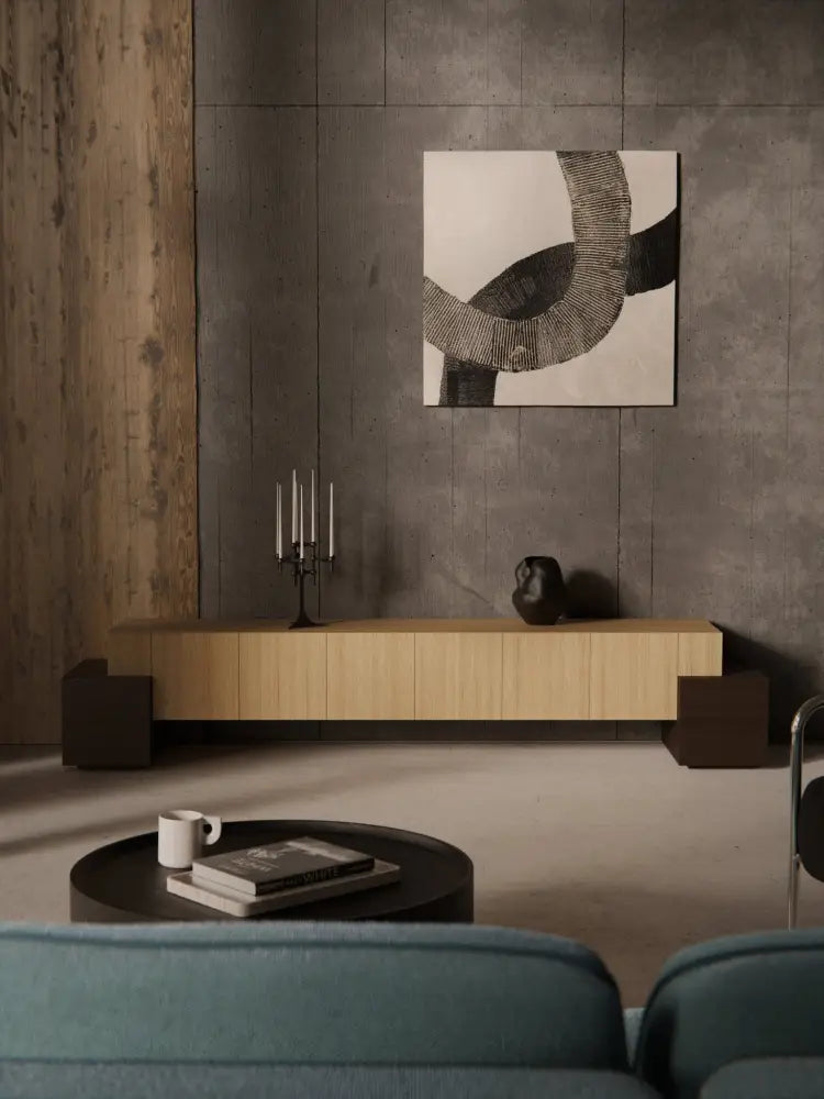 Pino Ahşap Tv Ünitesi 240 cm Modern Lüks Tasarım - Velotti
