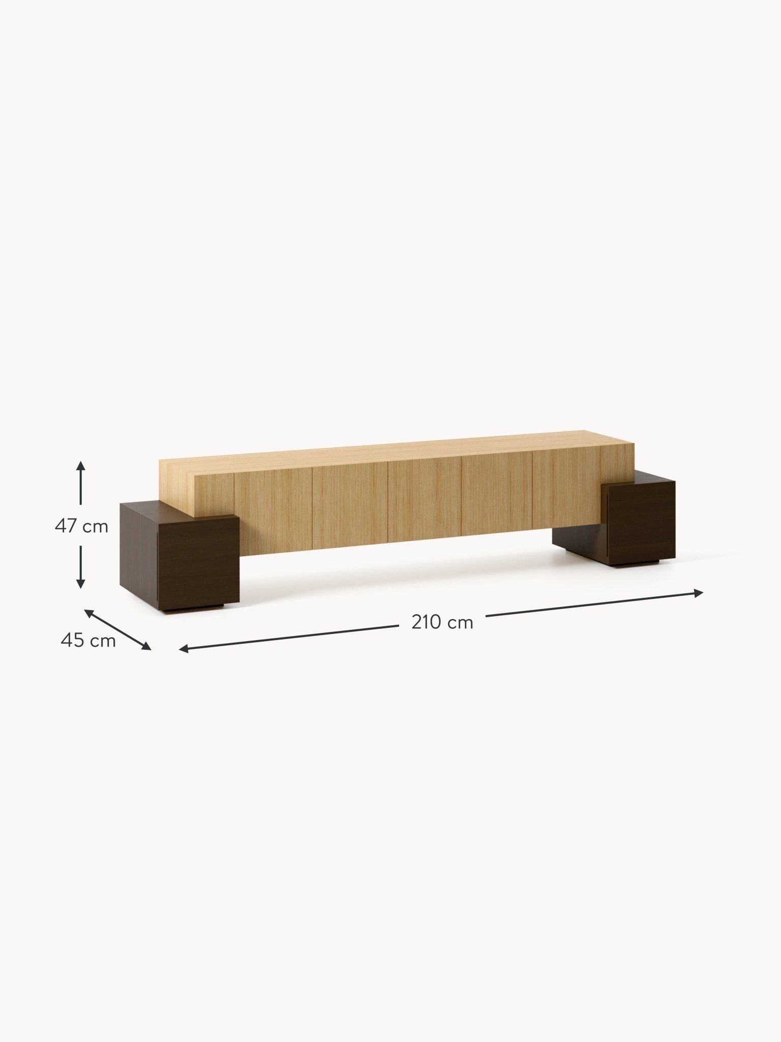 Pino Modern Tasarım Ahşap TV Ünitesi 210cm Genişlik - Velotti