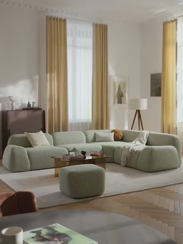 Wolke 4 Kişilik Modüler Buklet Koltuk Adaçayı Yeşili