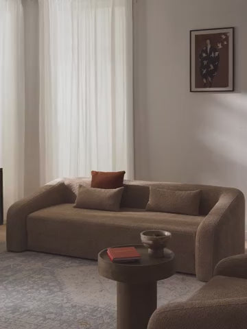 Eliot 3-Kişilik Yataklı Koltuk Teddy Bouclé Bej