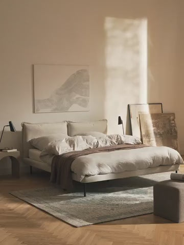 Amelia Kumaş Kaplı Karyola Minimalist Tasarım