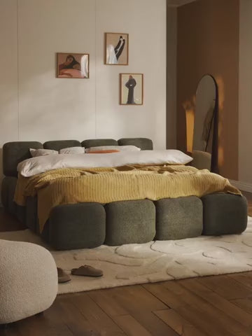 Tayla Teddy Buklet Kumaş Kaplı Depolamalı Yatak