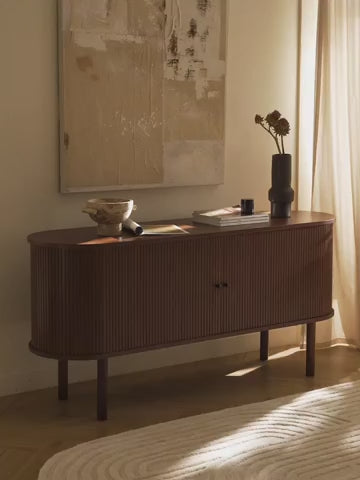 Calary Yivli Ön Tasarımlı Ahşap Konsol 160 cm