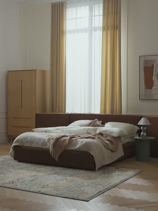 Otis Katlanabilir Başlıklı Kumaş Kaplı Karyola