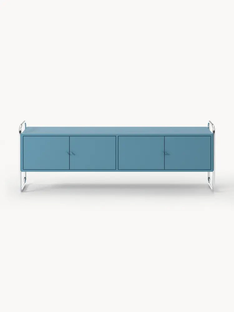 Robyn Metal TV Ünitesi Modern Endüstriyel Tasarım Mavi 180 cm - Velotti