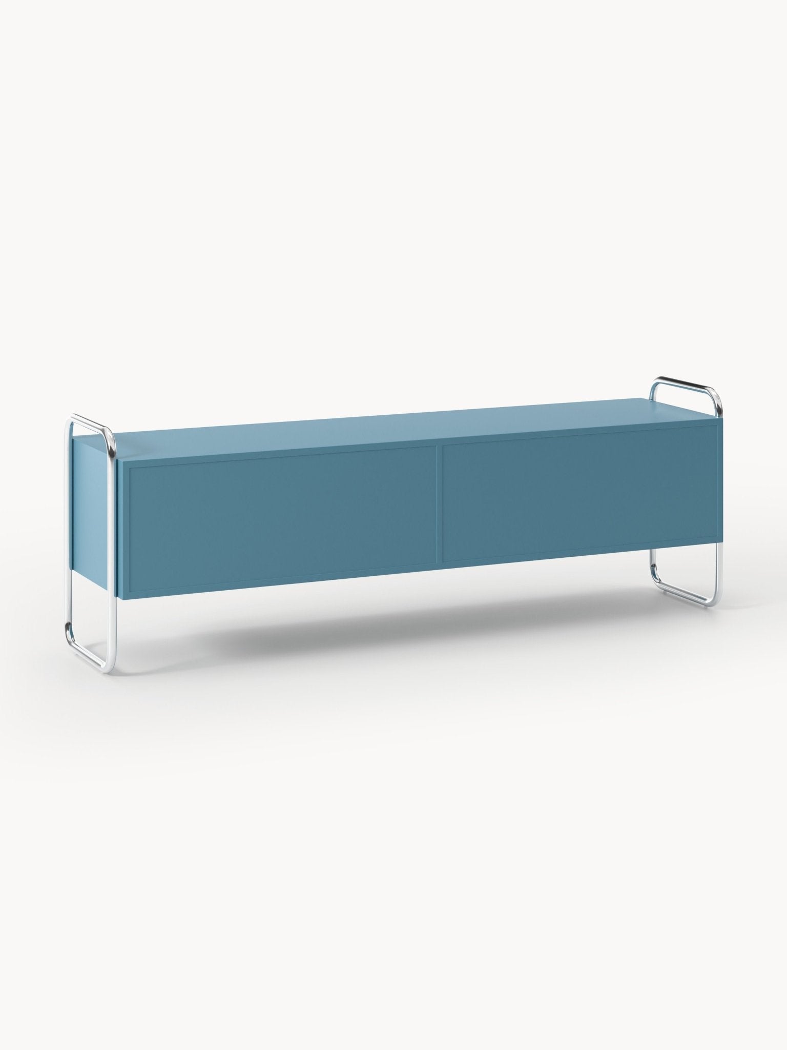 Robyn Metal TV Ünitesi Modern Endüstriyel Tasarım Mavi 180 cm - Velotti