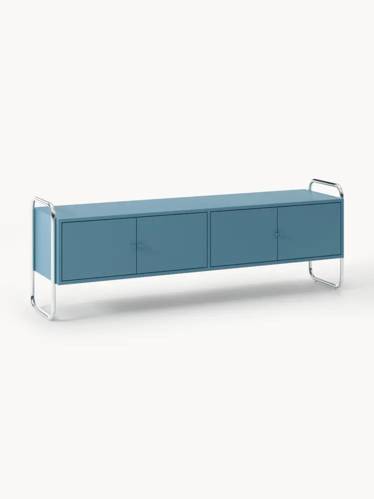 Robyn Metal TV Ünitesi Modern Endüstriyel Tasarım Mavi 180 cm - Velotti