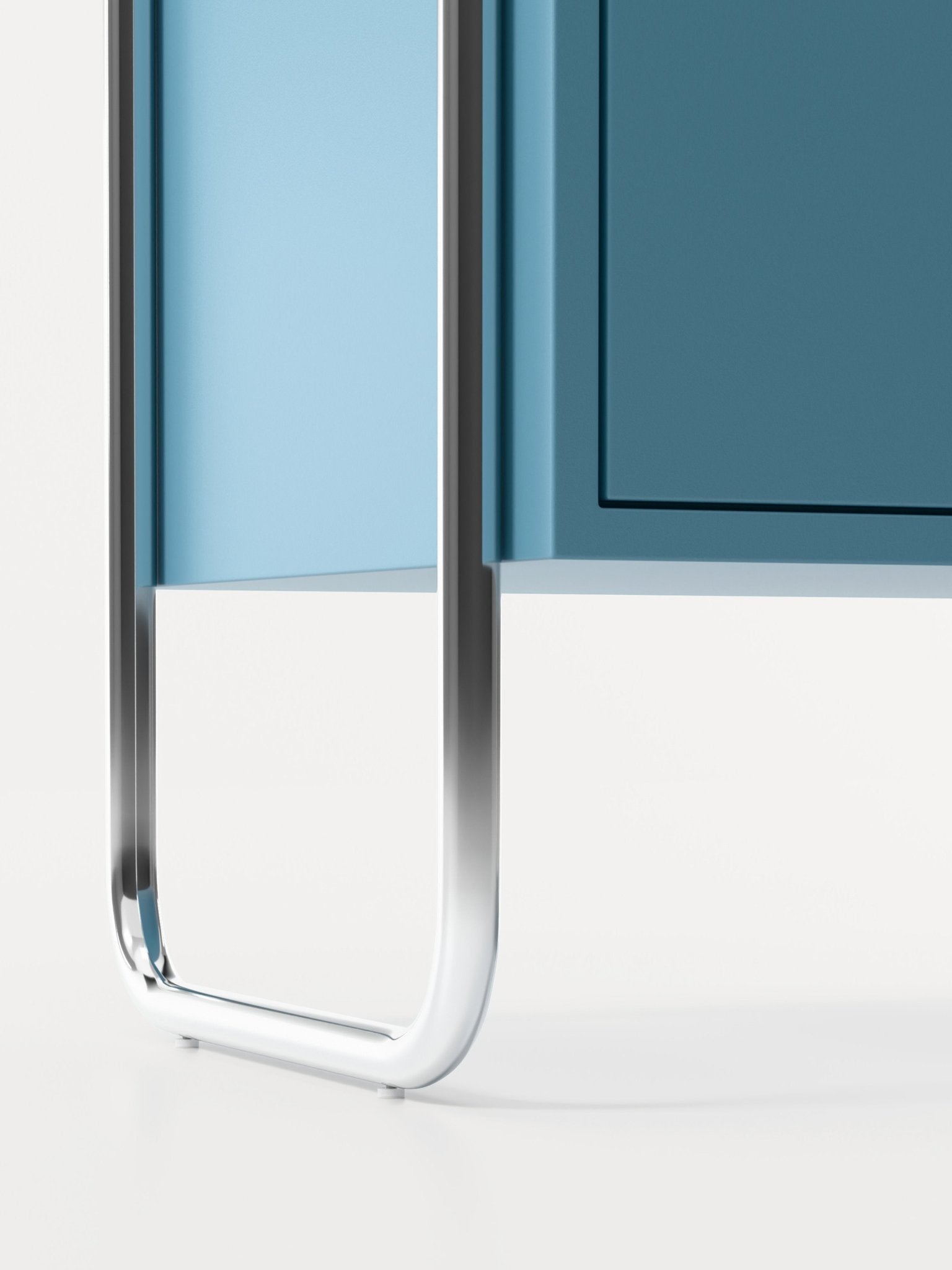 Robyn Metal TV Ünitesi Modern Endüstriyel Tasarım Mavi 180 cm - Velotti