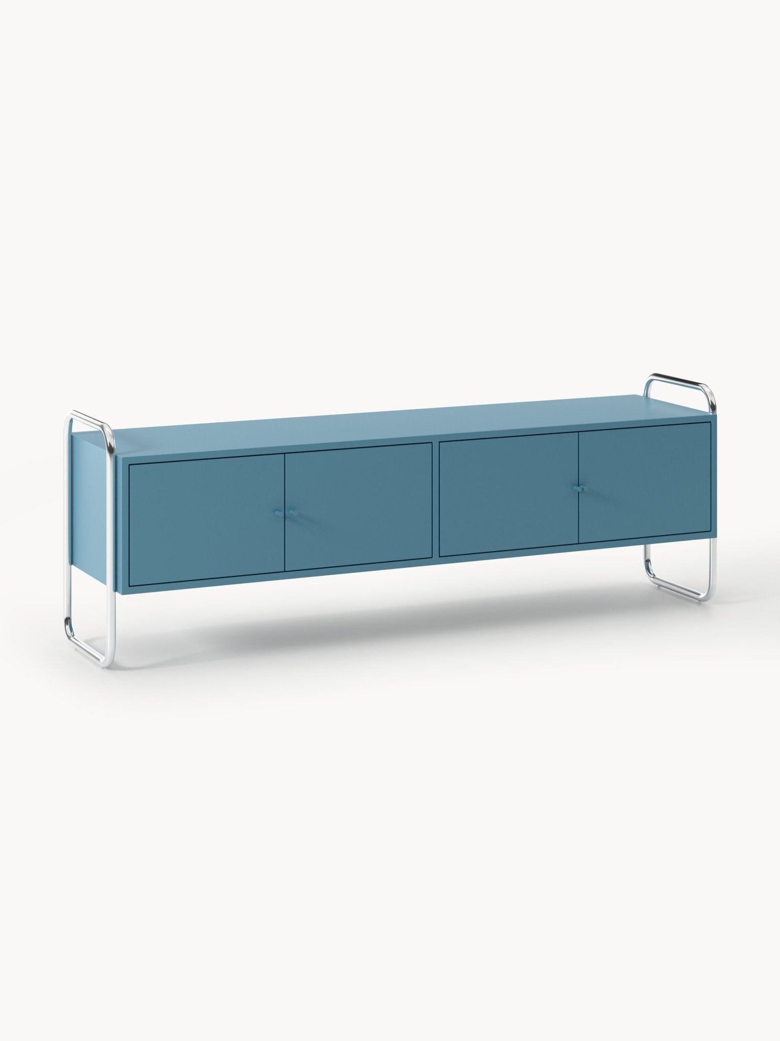 Robyn Metal TV Ünitesi Modern Endüstriyel Tasarım Mavi 180 cm - Velotti