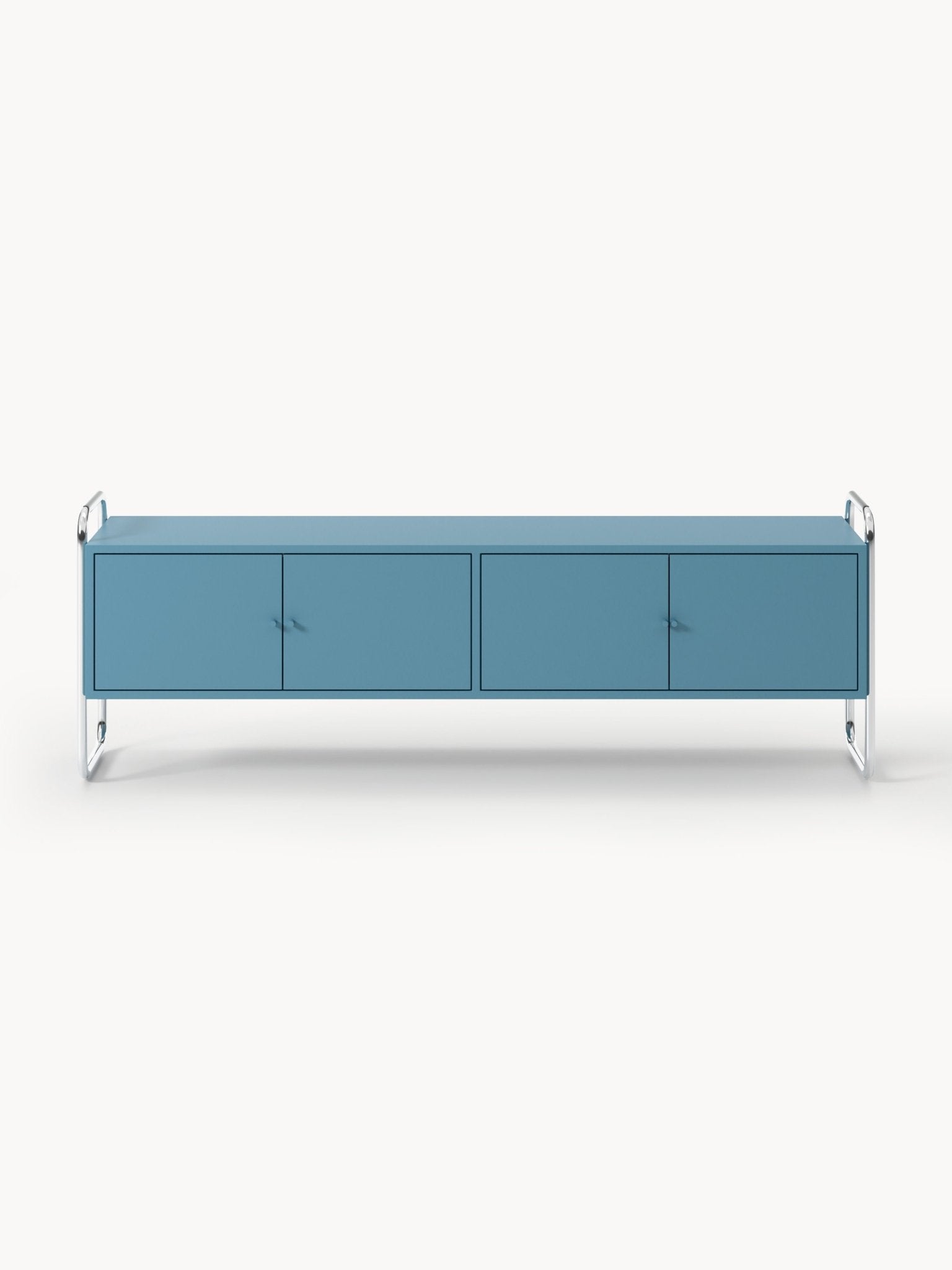 Robyn Metal TV Ünitesi Modern Endüstriyel Tasarım Mavi 180 cm - Velotti
