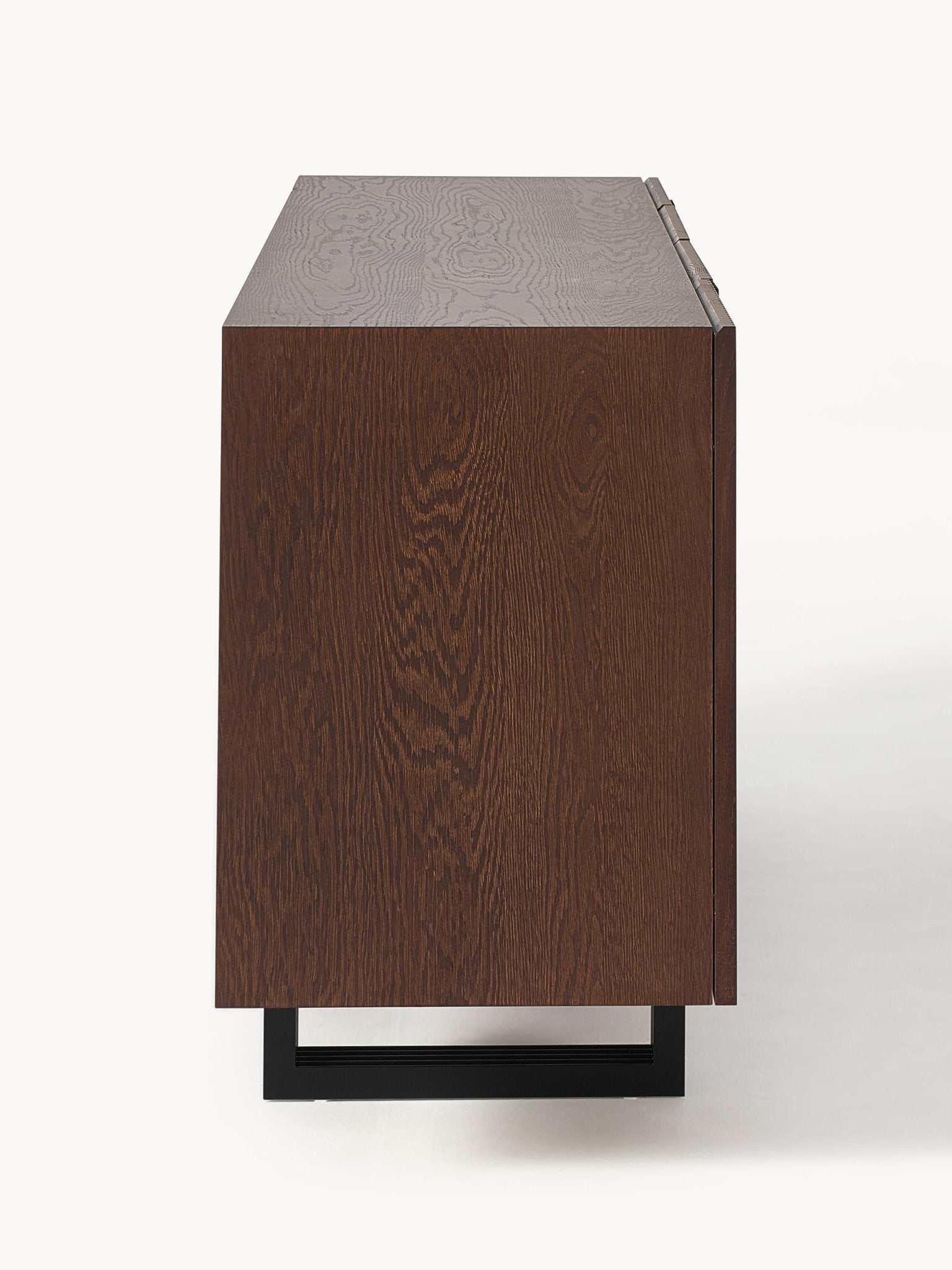 Ross Ahşap Dressoir 180cm Koyu Meşe Kaplama Modern Konsol - Velotti