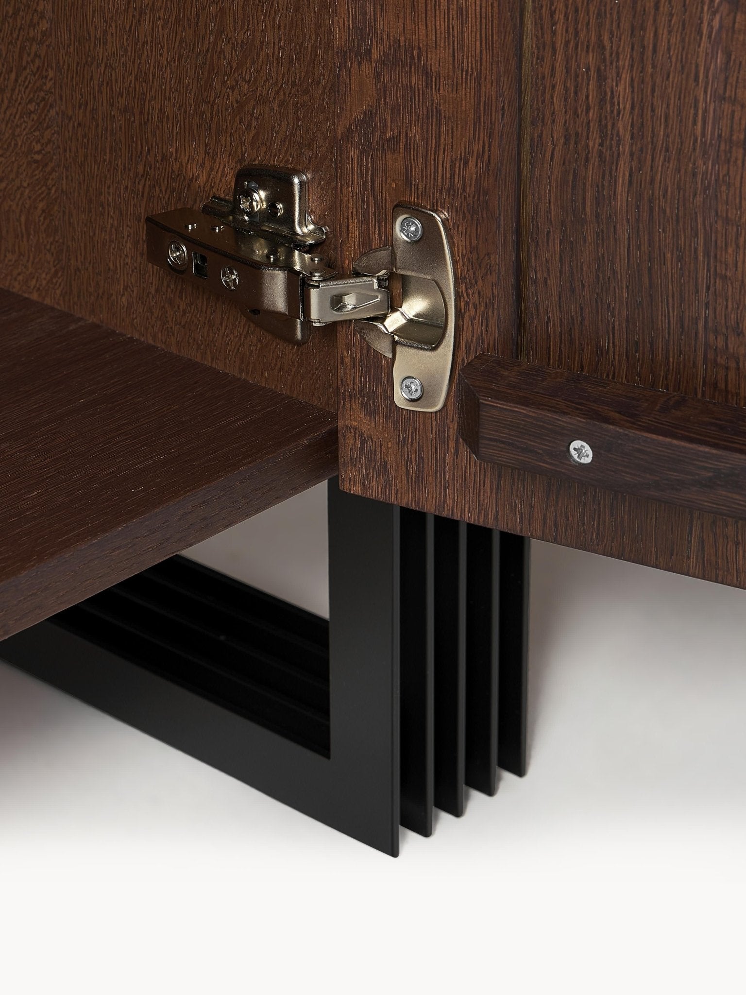 Ross Ahşap Dressoir 180cm Koyu Meşe Kaplama Modern Konsol - Velotti