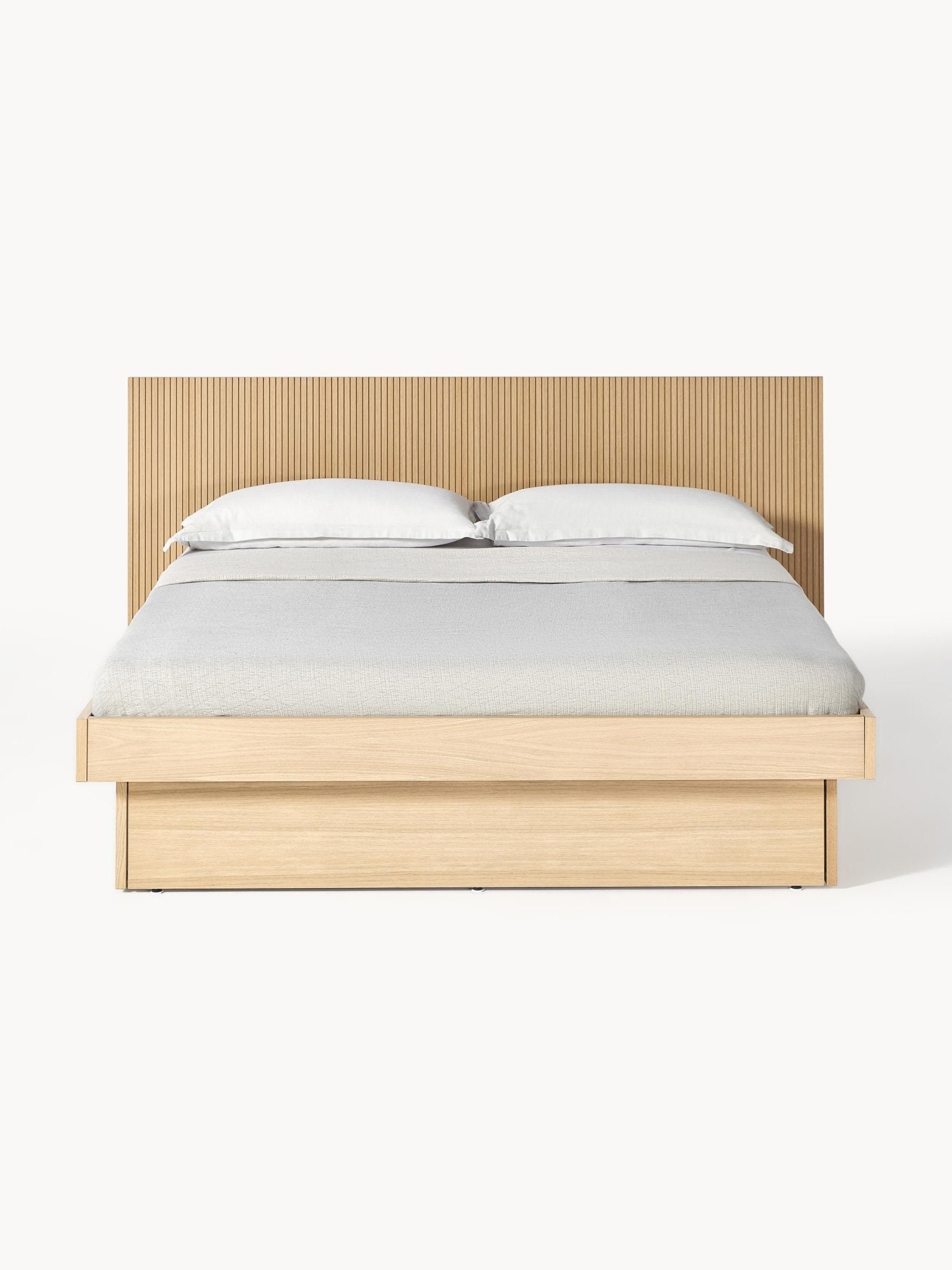 Sato Ahşap Yatak Çekmeceli ve Başlıklı 140x200 cm Lüks Tasarım - Velotti