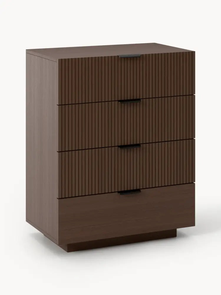 Sato Lüks Ahşap Şifonyer 4 Çekmeceli Minimalist Tasarım - Velotti
