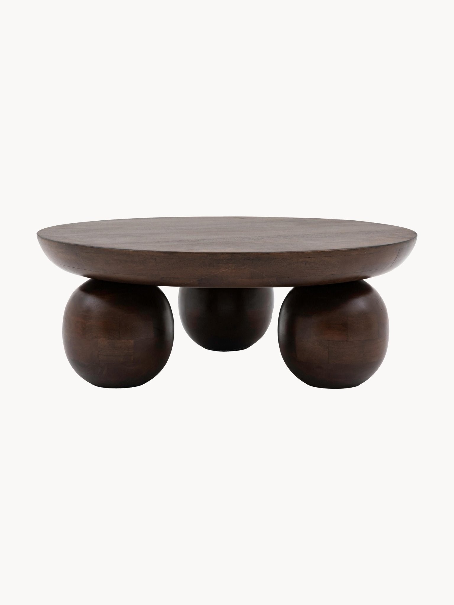 Sculpt Mango Ağacı Orta Sehpa - 90 cm Sofistike Tasarım ile Şıklığı Yaşayın - Velotti