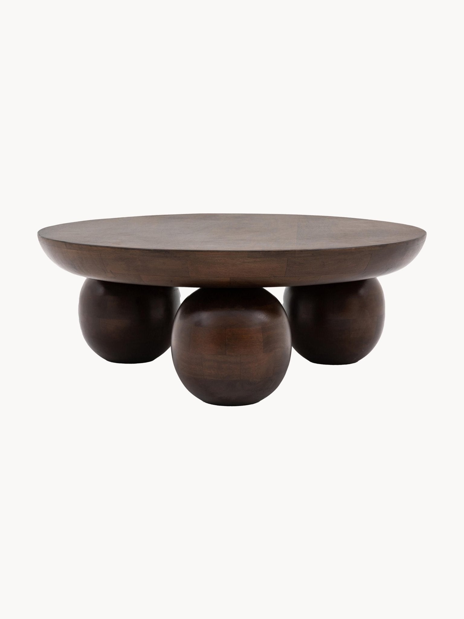 Sculpt Mango Ağacı Orta Sehpa - 90 cm Sofistike Tasarım ile Şıklığı Yaşayın - Velotti
