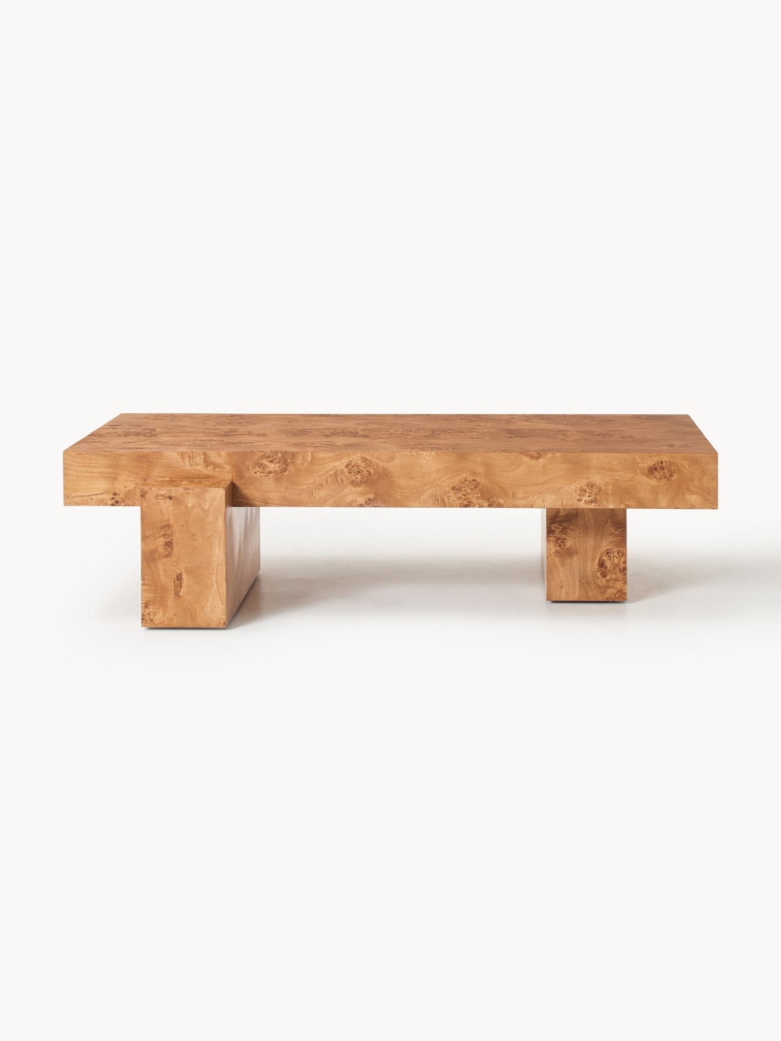 Simon Ahşap Orta Sehpa Burl Kaplama 120 cm - Velotti