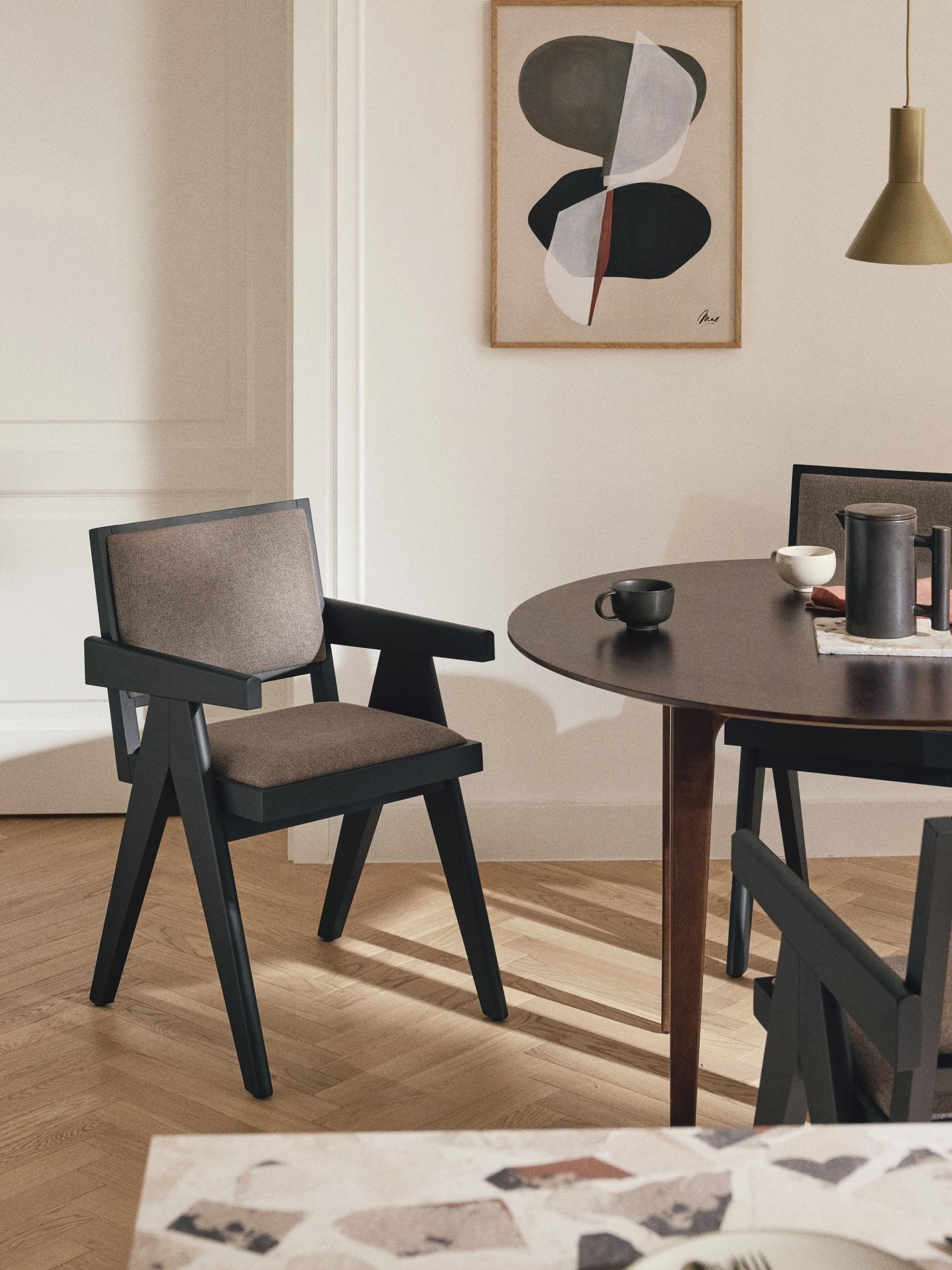 Sissi Dolgulu Minimalist Kollu Sandalye - Velotti