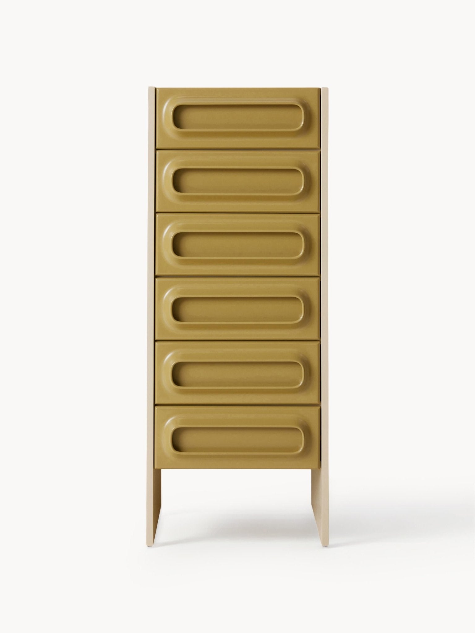 Space 6 Çekmeceli Modern Dressoir, 113 cm Yükseklik, MDF - Velotti