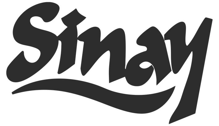 Stilize, el yazısı bir fontta koyu gri “siney” logosu.
