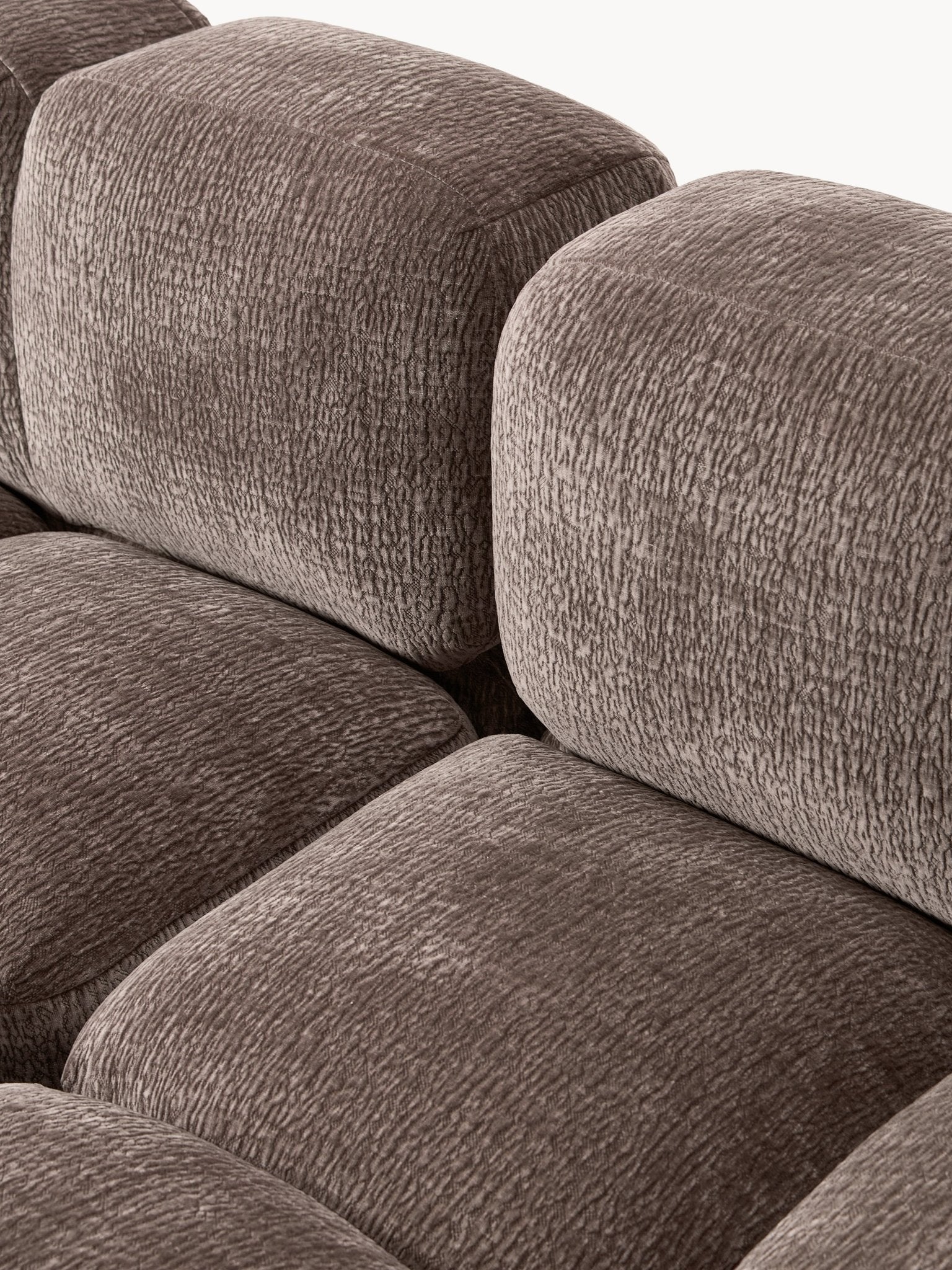 Tayla Modüler 3 Kişilik Kanepe Modern Tasarım Taupe - Velotti
