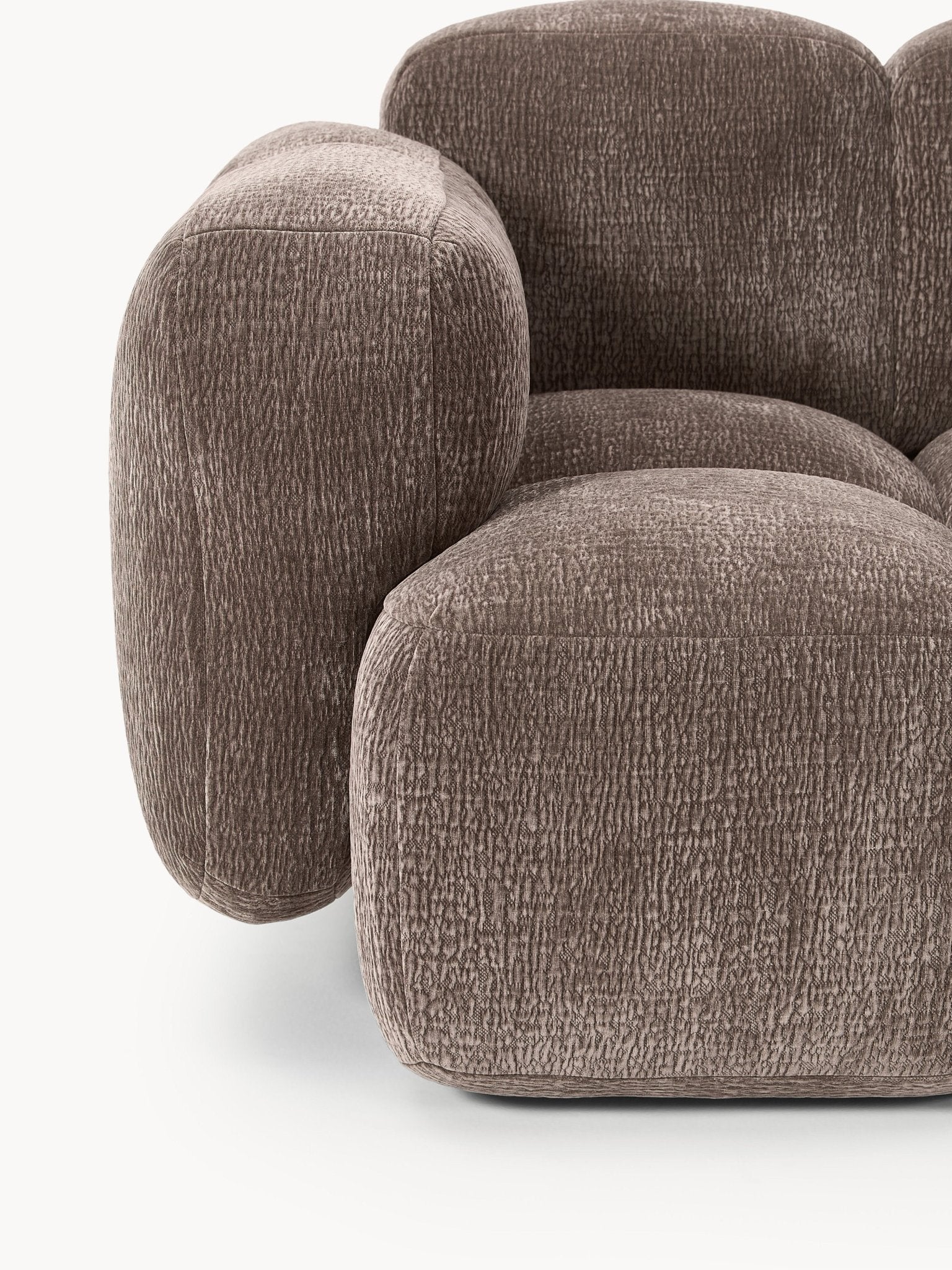 Tayla Modüler 3 Kişilik Kanepe Modern Tasarım Taupe - Velotti