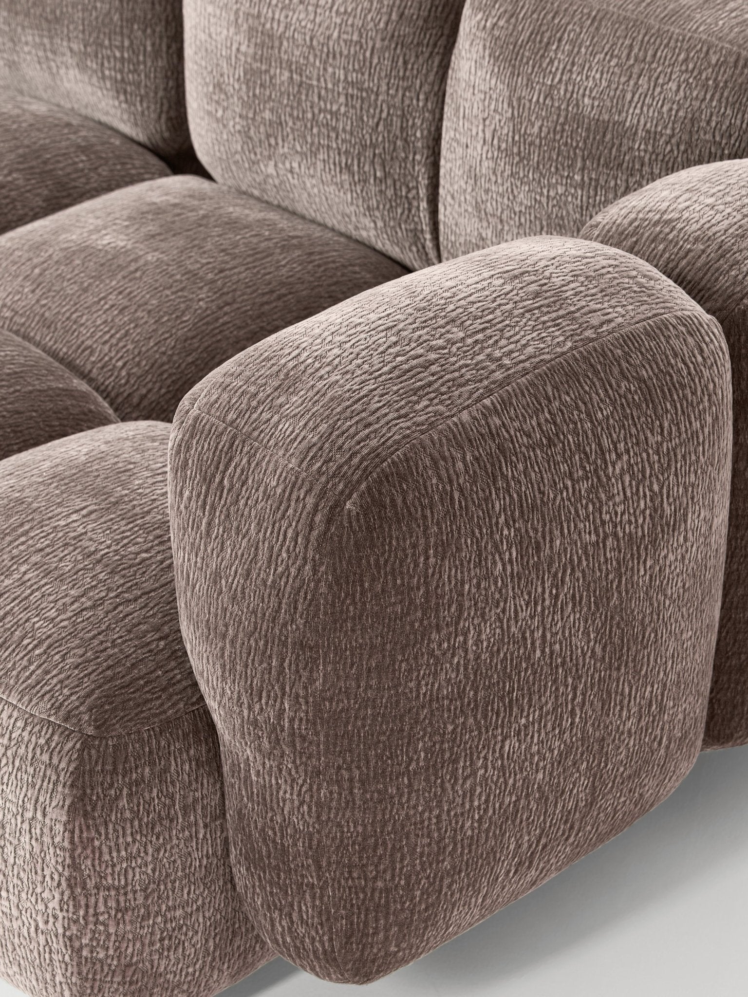 Tayla Modüler 3 Kişilik Kanepe Modern Tasarım Taupe - Velotti