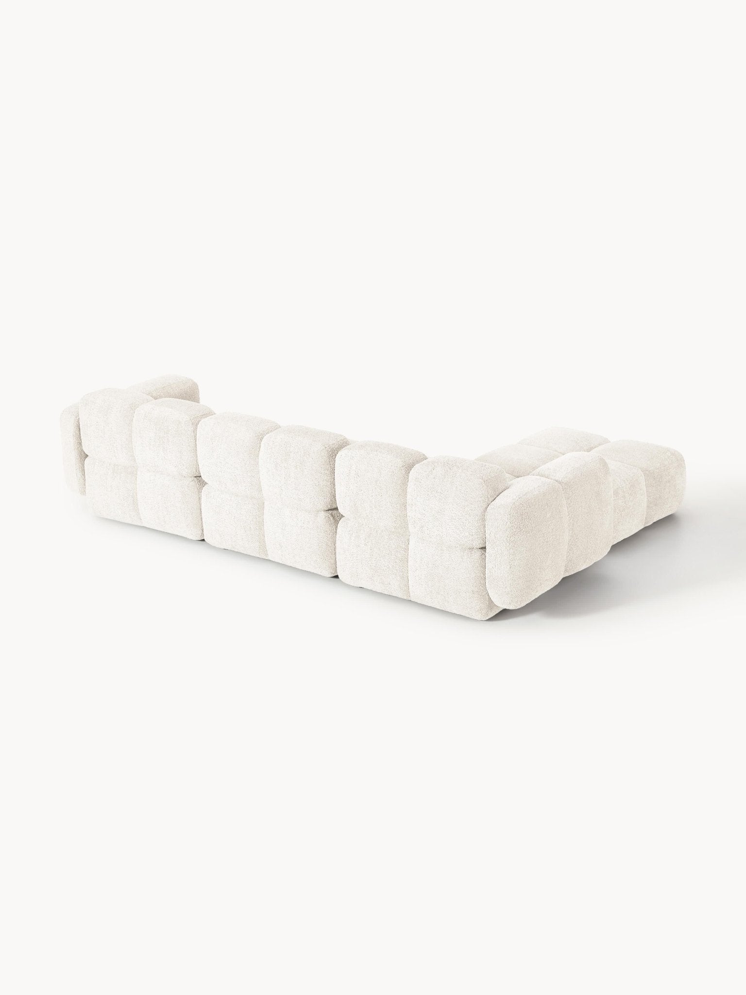 Tayla Modüler 4'lü Koltuk Seti ve Puf Teddy Bouclé - Velotti