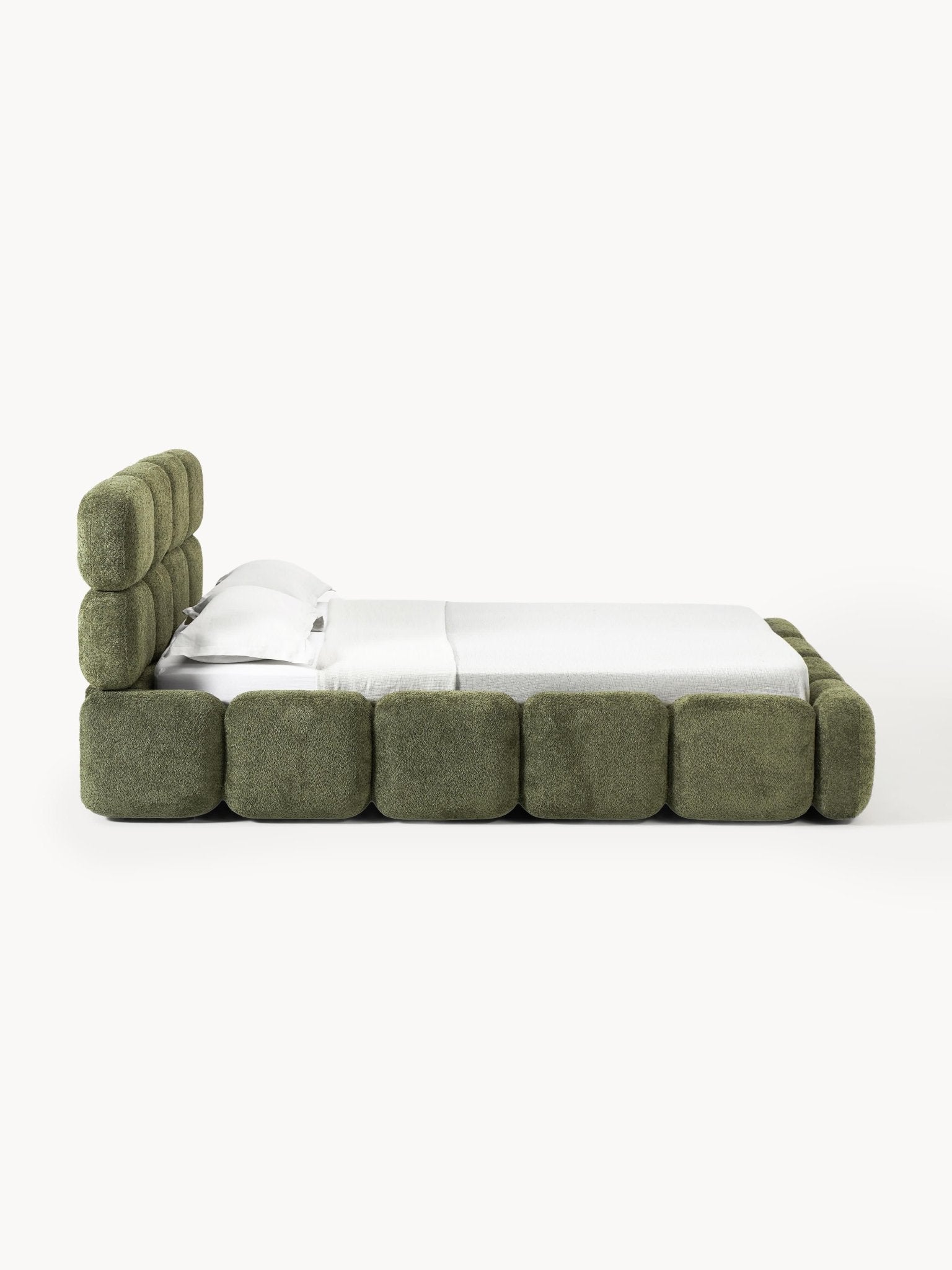 Tayla Teddy Bouclé Depolamalı Lüks Yatak 140x200cm - Velotti